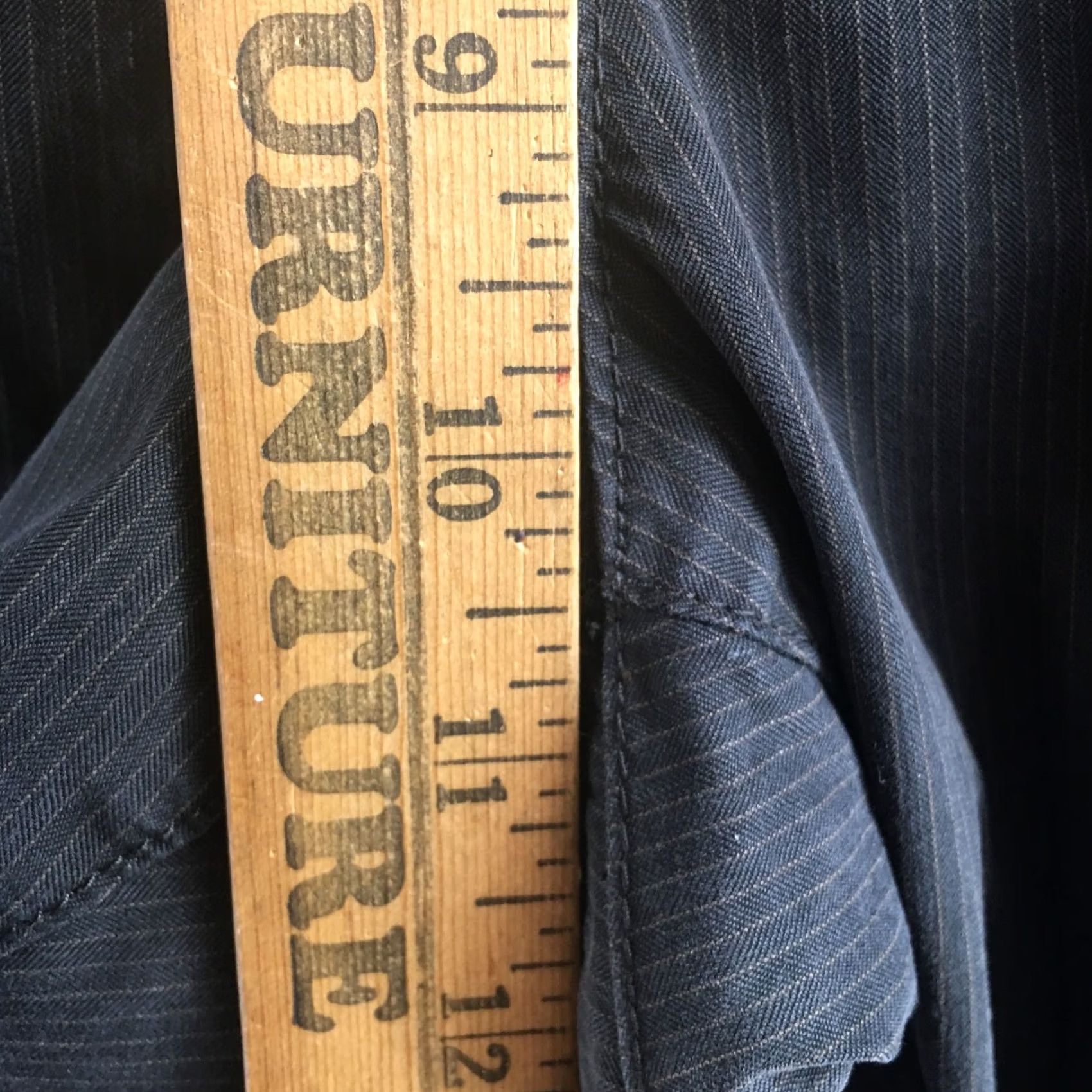 Banana Republic Banana Republic Pants Mens 33x30 Charcoal Pinstripe Chino Zip Fly Straight Leg Pants Mens Regular Cotton Slim? Size US 33 - 7 Thumbnail