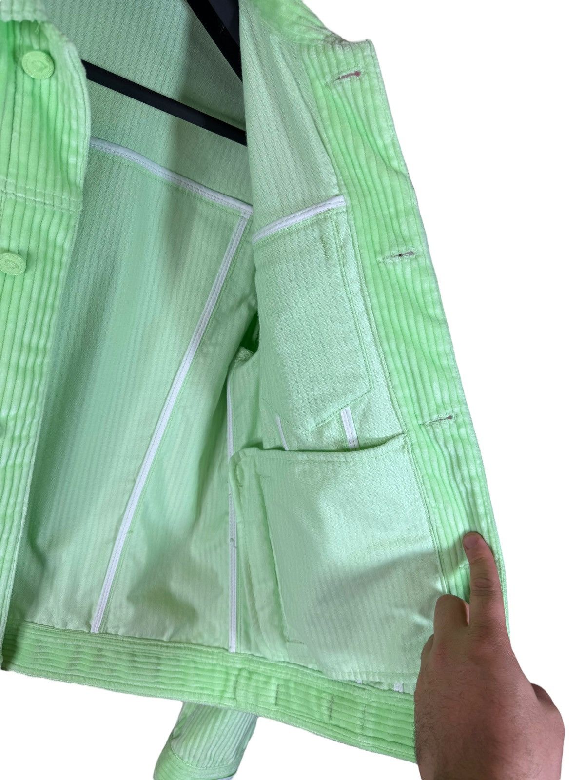 Versace Versace Green Corduroy Jacket & Pants Set Size 38R - 10 Thumbnail