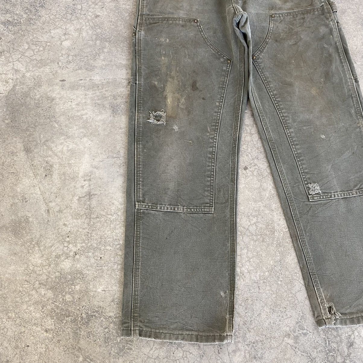 Carhartt VTG Carhartt Double Knee Faded Dirty Carpenter Pants Size US 31 - 6 Thumbnail