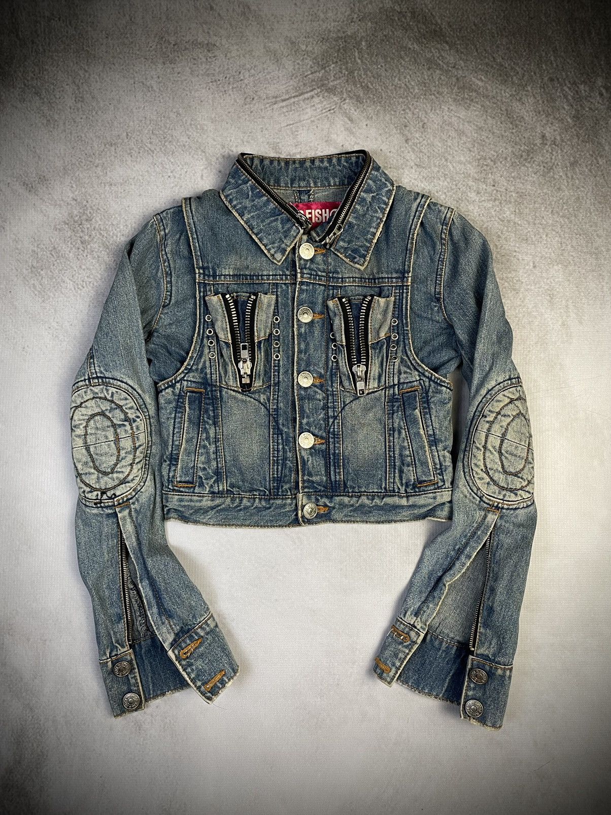 Hysteric Glamour Y2k Swordfish Modular Dystopian Denim Jacket Size XS / US 0-2 / IT 36-38 - 3 Thumbnail