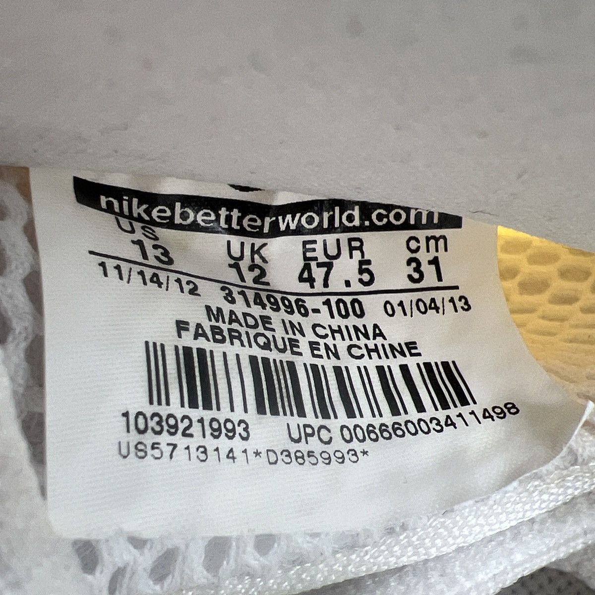 Nike Air Foamposite one white out Size US 13 / EU 46 - 8 Thumbnail