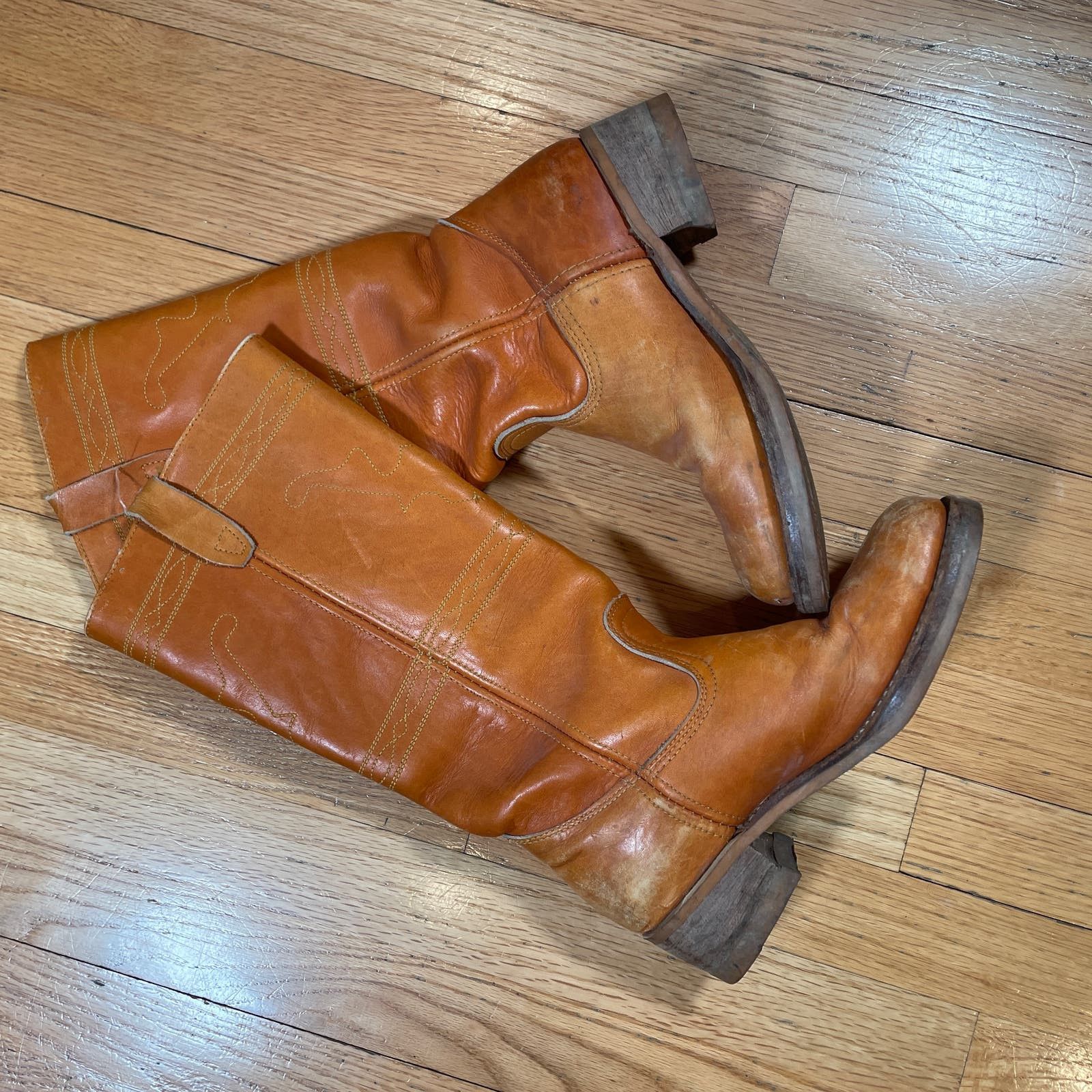 Vintage Vintage Leather Calf Boots 8 Mens Size US 8 / EU 41 - 3 Thumbnail