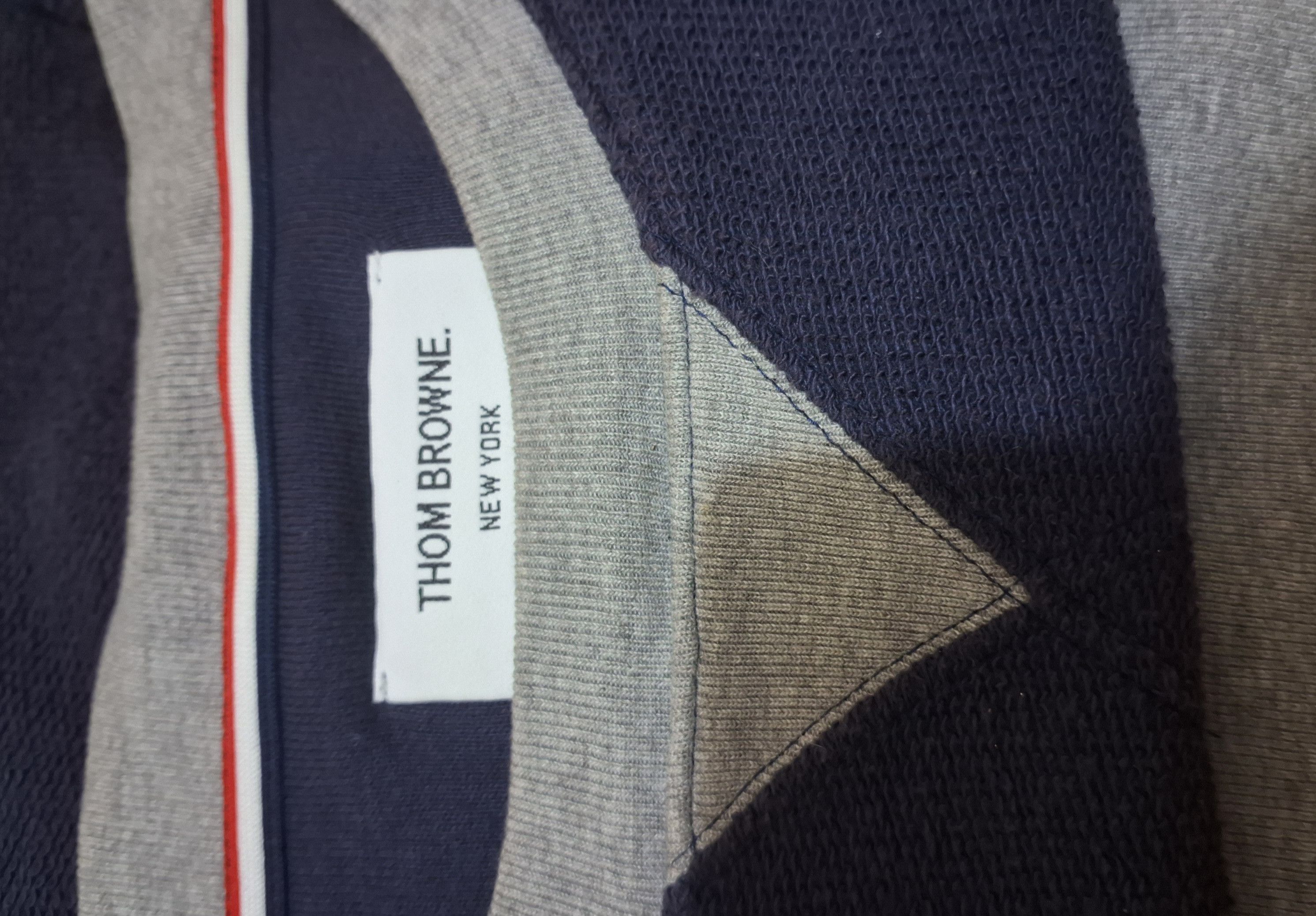 Thom Browne Two Tone Reverse Loopback Crewneck Sweatshirt Size US M / EU 48-50 / 2 - 4 Thumbnail