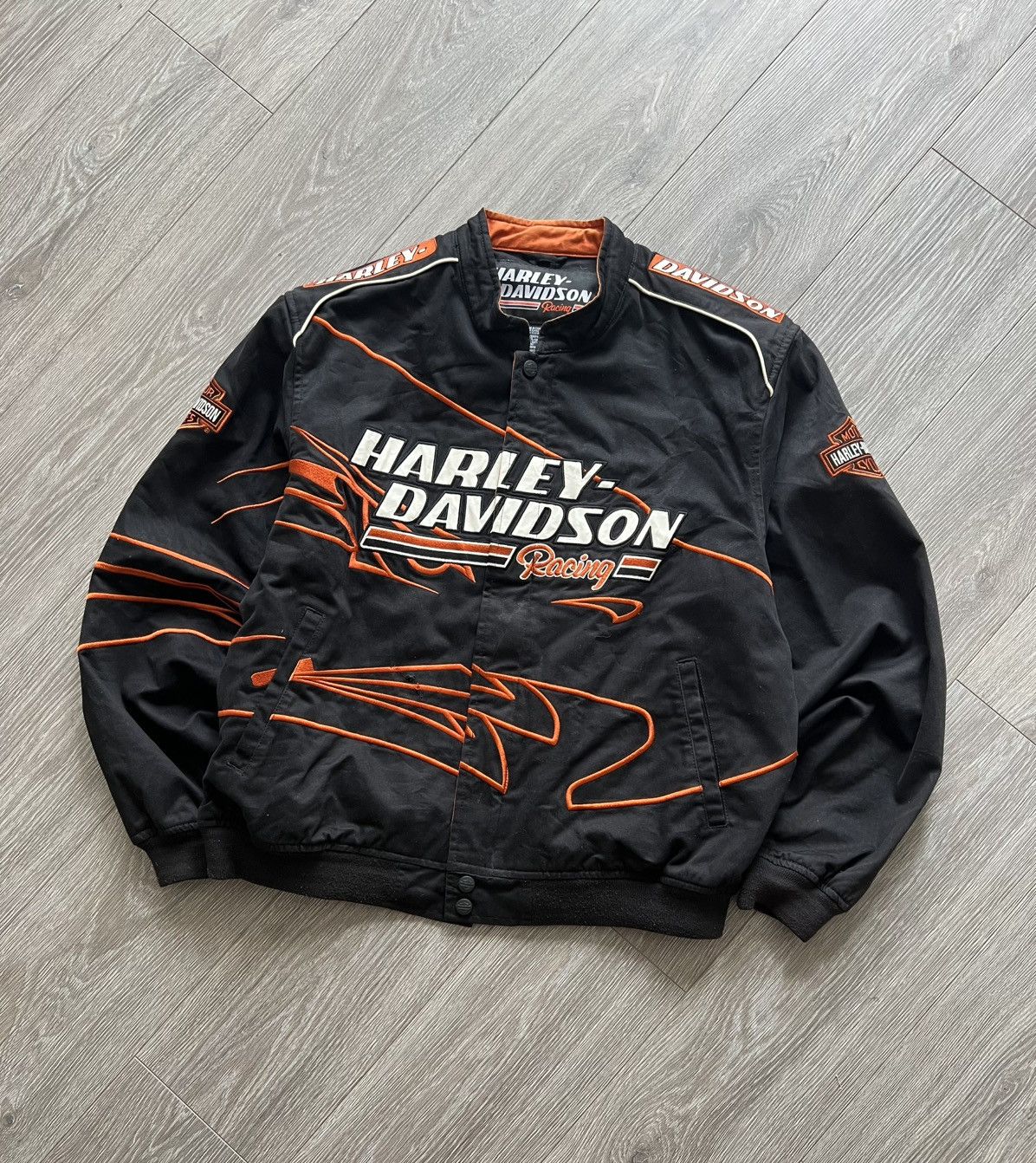 Harley Davidson × Vintage Vintage 💥 Harley Davidson Racing Jacket Size US XL / EU 56 / 4 - 22 Thumbnail