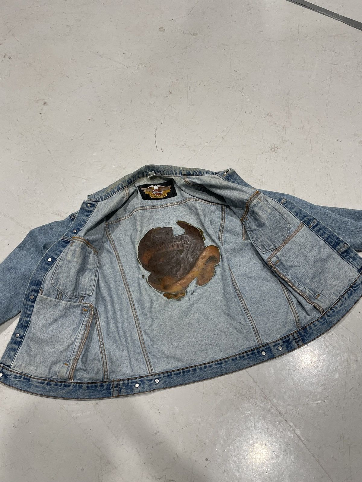 Harley Davidson × Vintage Vintage Blue Denim Harley Davidson Jacket Size US M / EU 48-50 / 2 - 5 Thumbnail