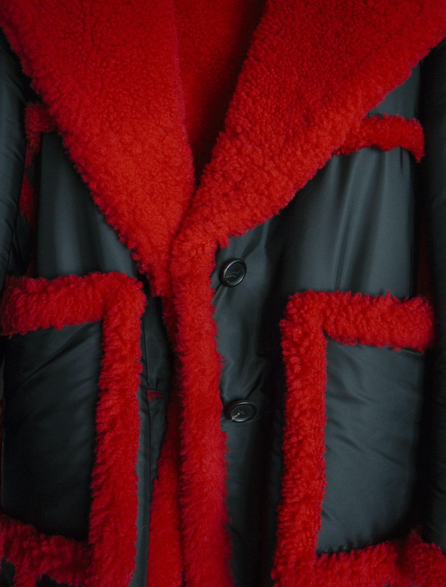 Prada Prada AW14 Oversized Shearling Nylon Jacket Size S / US 4 / IT 40 - 5 Thumbnail