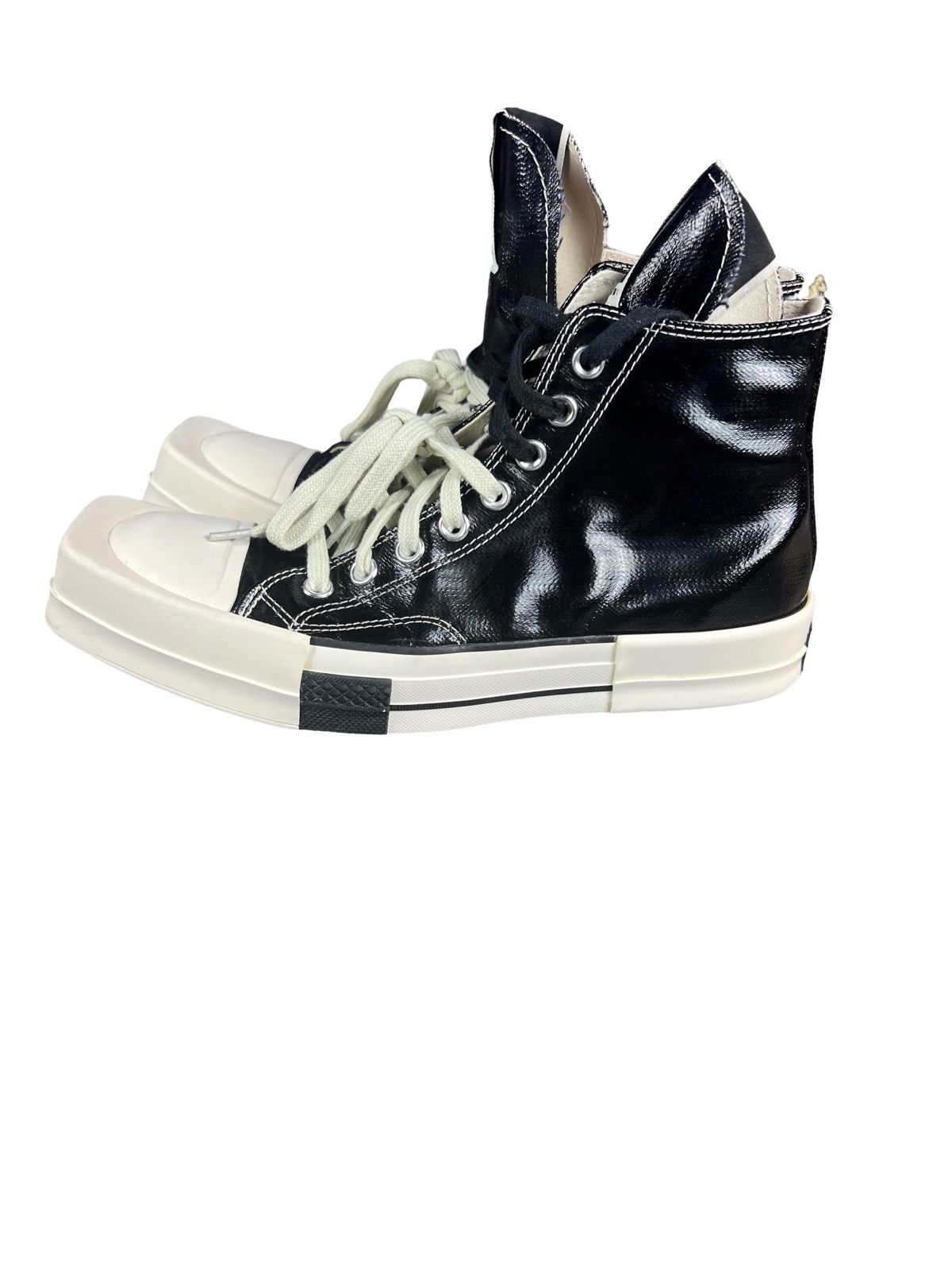 Rick Owens Drkshdw Rick Owens DRKSHDW x Converse TurboDRK Hi Blk Patent Size 8 Size US 8 / EU 41 - 6 Thumbnail