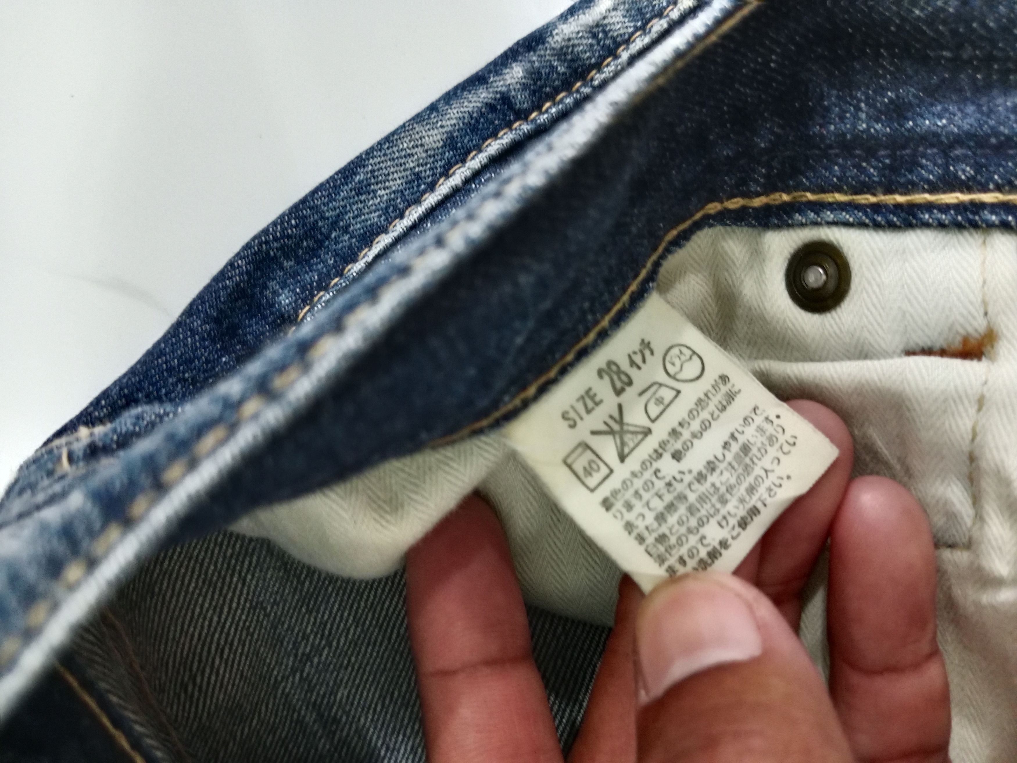 Levi's Vintage Clothing Levis Selvedge Distressed Jeans Blue Denim Size US 29 - 11 Thumbnail