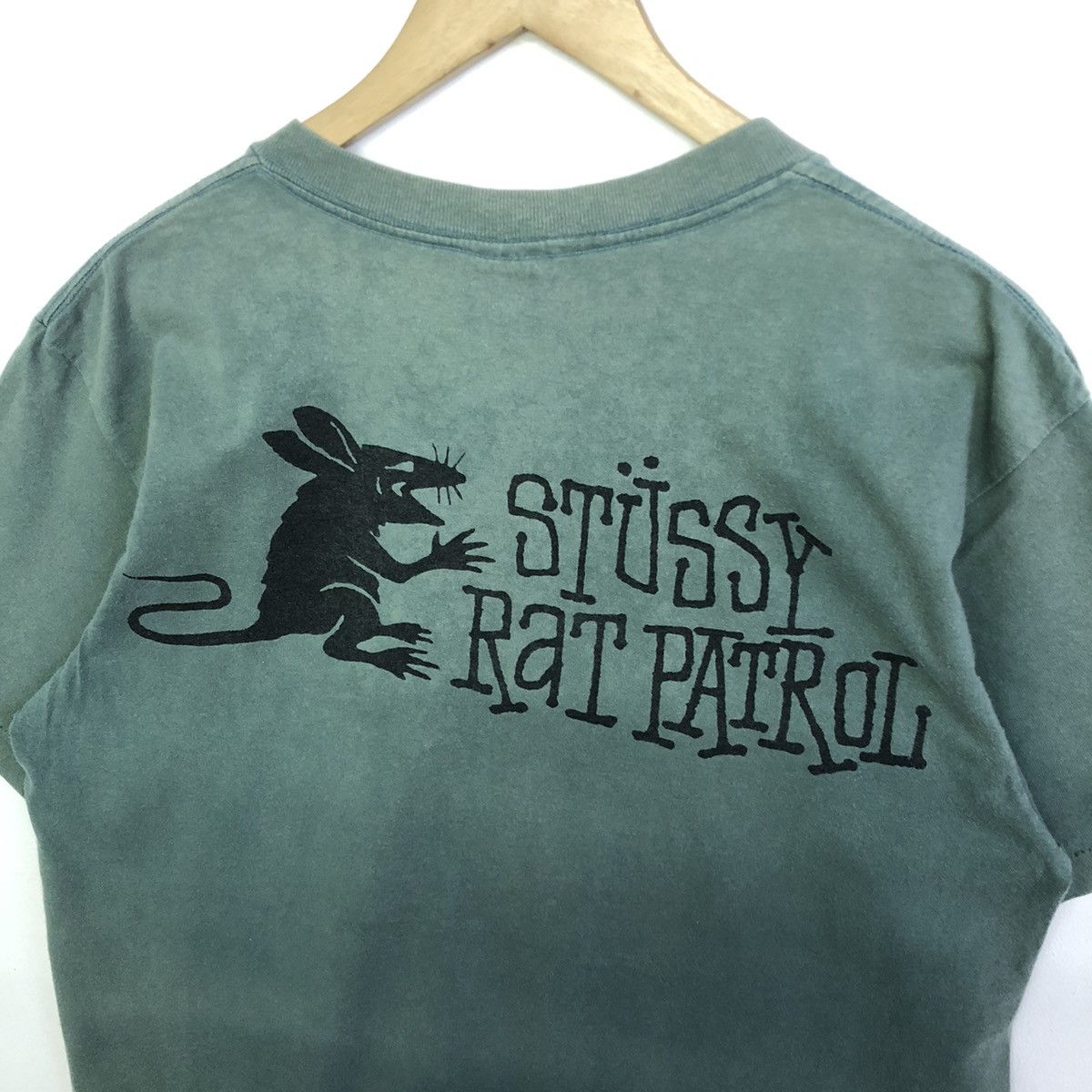 Stussy × Vintage Vintage 80 Stussy Rat Patrol Backhitt Tshirt Size US L / EU 52-54 / 3 - 4 Thumbnail