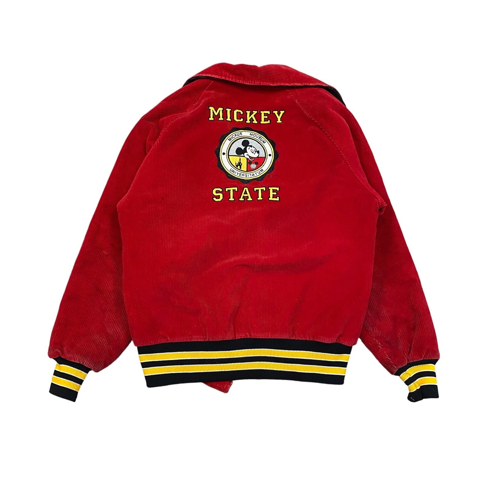 Delong × Disney × Vintage VTG 90s Disney Mickey State Embroidered Corduroy Bomber Sm Size US S / EU 44-46 / 1 - 1 Thumbnail