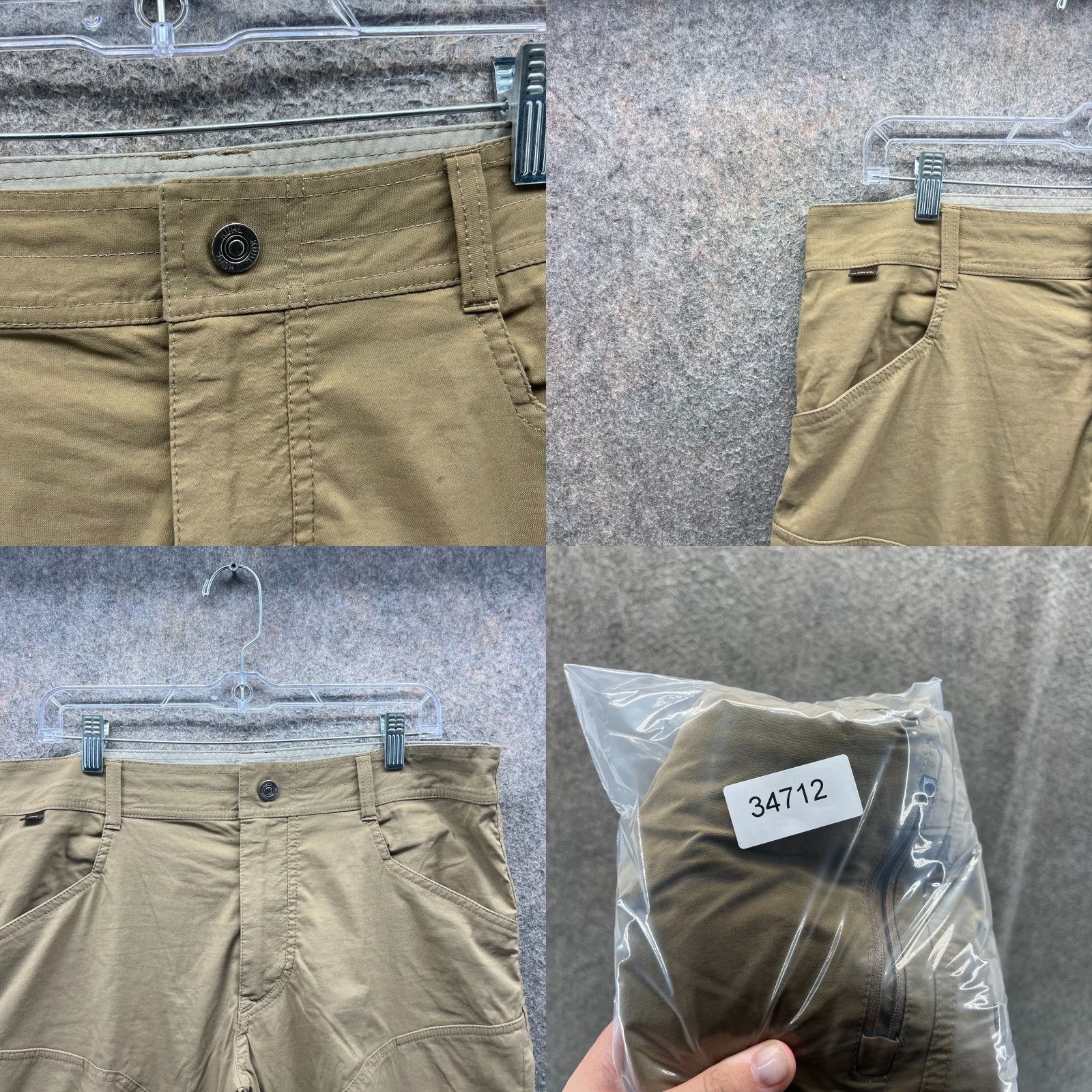 Vintage Kuhl Konfidant Air Pants Mens 34x30 Khaki Chino Flat Front Performance Stretch Size US 34 / EU 50 - 8 Thumbnail