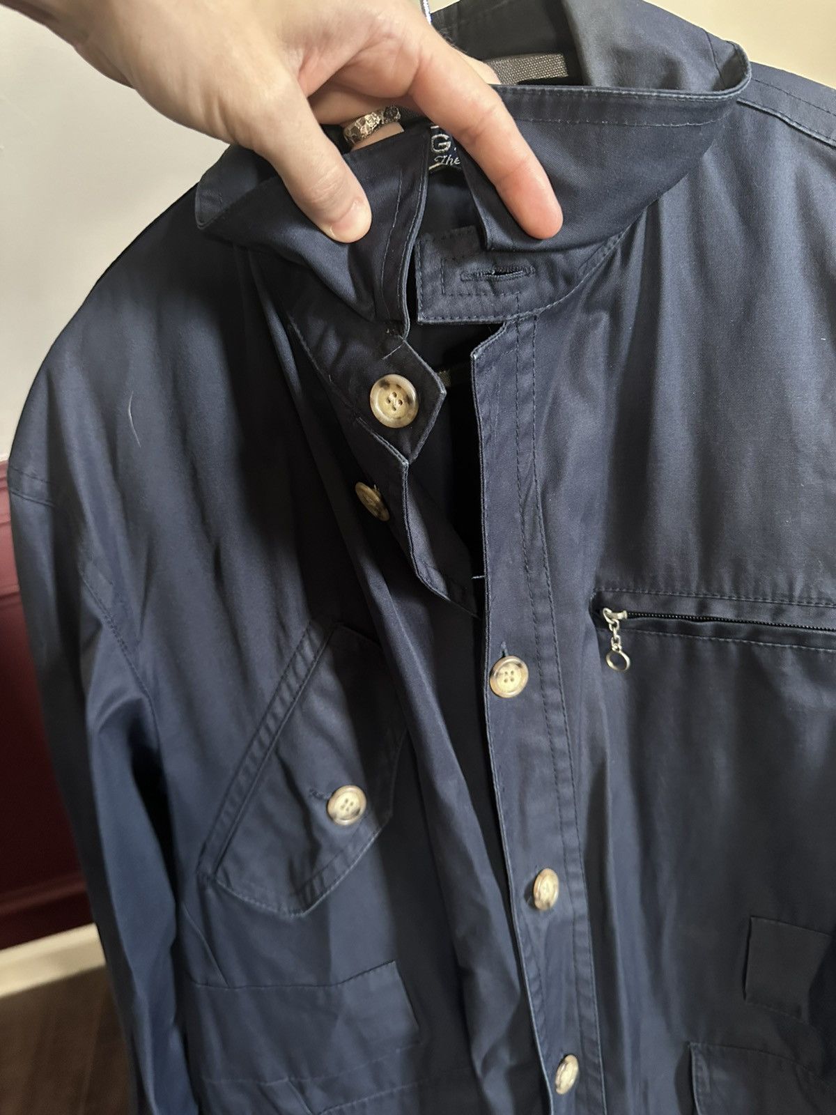 Gant Vintage navy blue fishermans rain jacket duster cargo Size US L / EU 52-54 / 3 - 5 Thumbnail