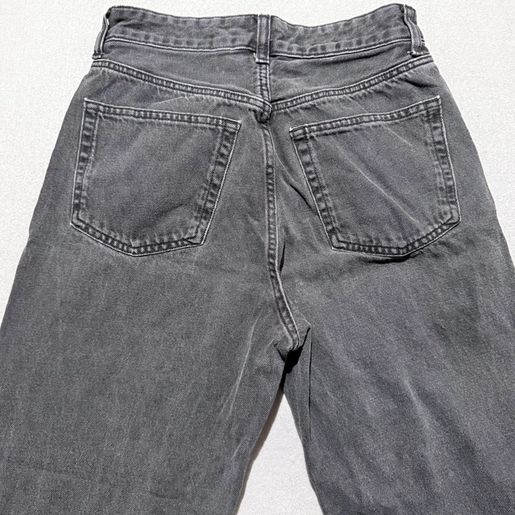 H&M H&M Cropped Jeans Denim High Rise Straight Distressed Button Fly - 6 Womens Gray Jeans Size 28" / US 6 / IT 42 - 4 Thumbnail