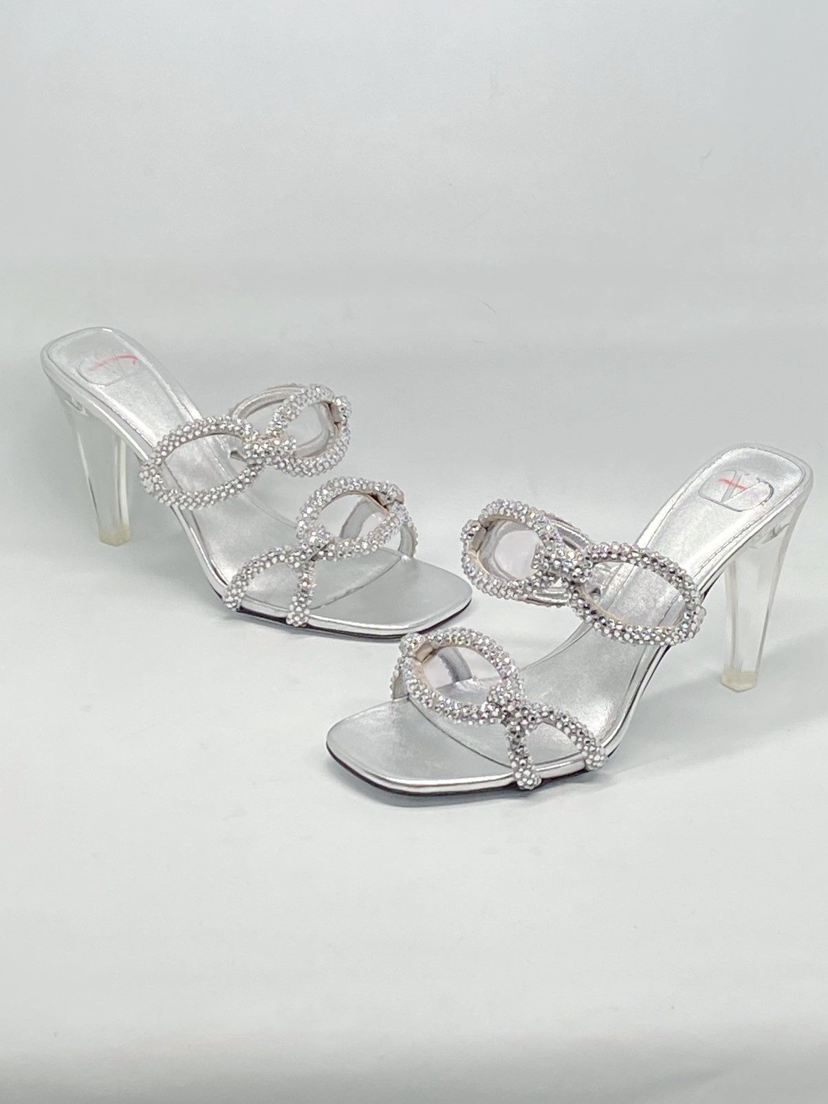 Valentino Valentino Garavani Chain embellished heel sandals size 36.5 Size US 6.5 / IT 36.5 - 3 Thumbnail