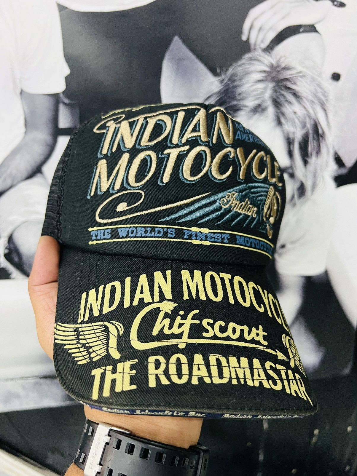Indian Motorcycle VINTAGE INDIAN MOTORCYCLE TRUCKER CAP Size ONE SIZE - 2 Thumbnail