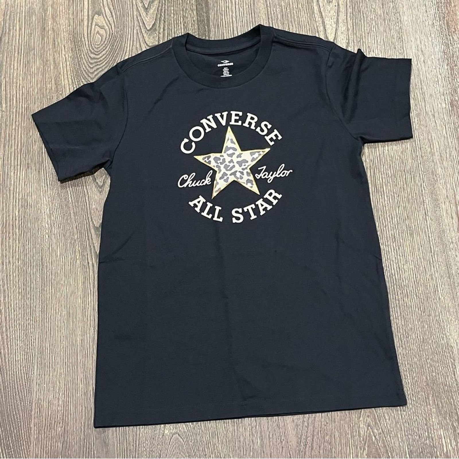 Converse NWOT Converse Leopard Chuck Taylor Patch T-Shirt Slim Fit S Size S / US 4 / IT 40 - 1 Thumbnail