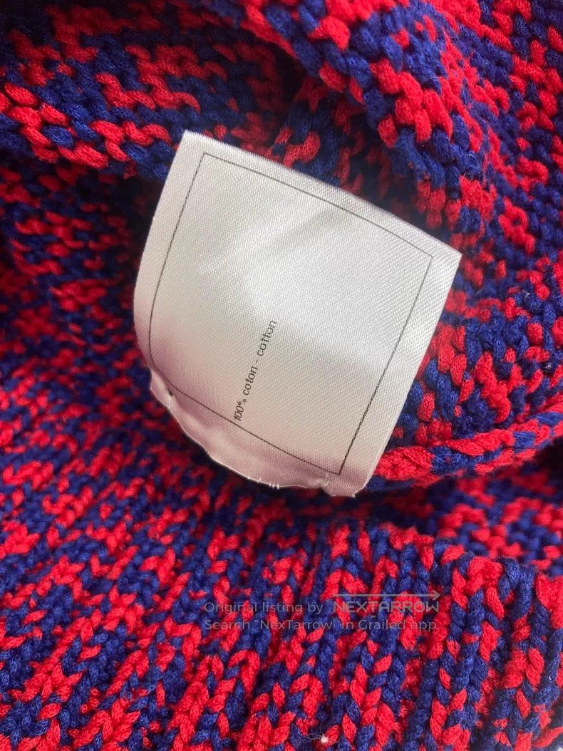 Chanel Chanel Red and blue mixed colour hollow knitted sweater Size XS / US 0-2 / IT 36-38 - 5 Thumbnail