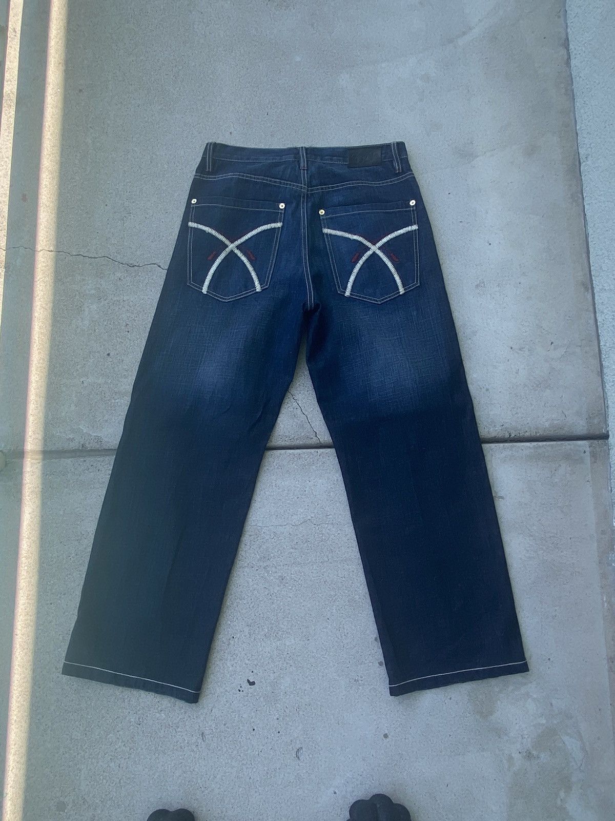 image of Ed Hardy x Evisu Sean John Jeans in Blue, Men's (Size 30)
