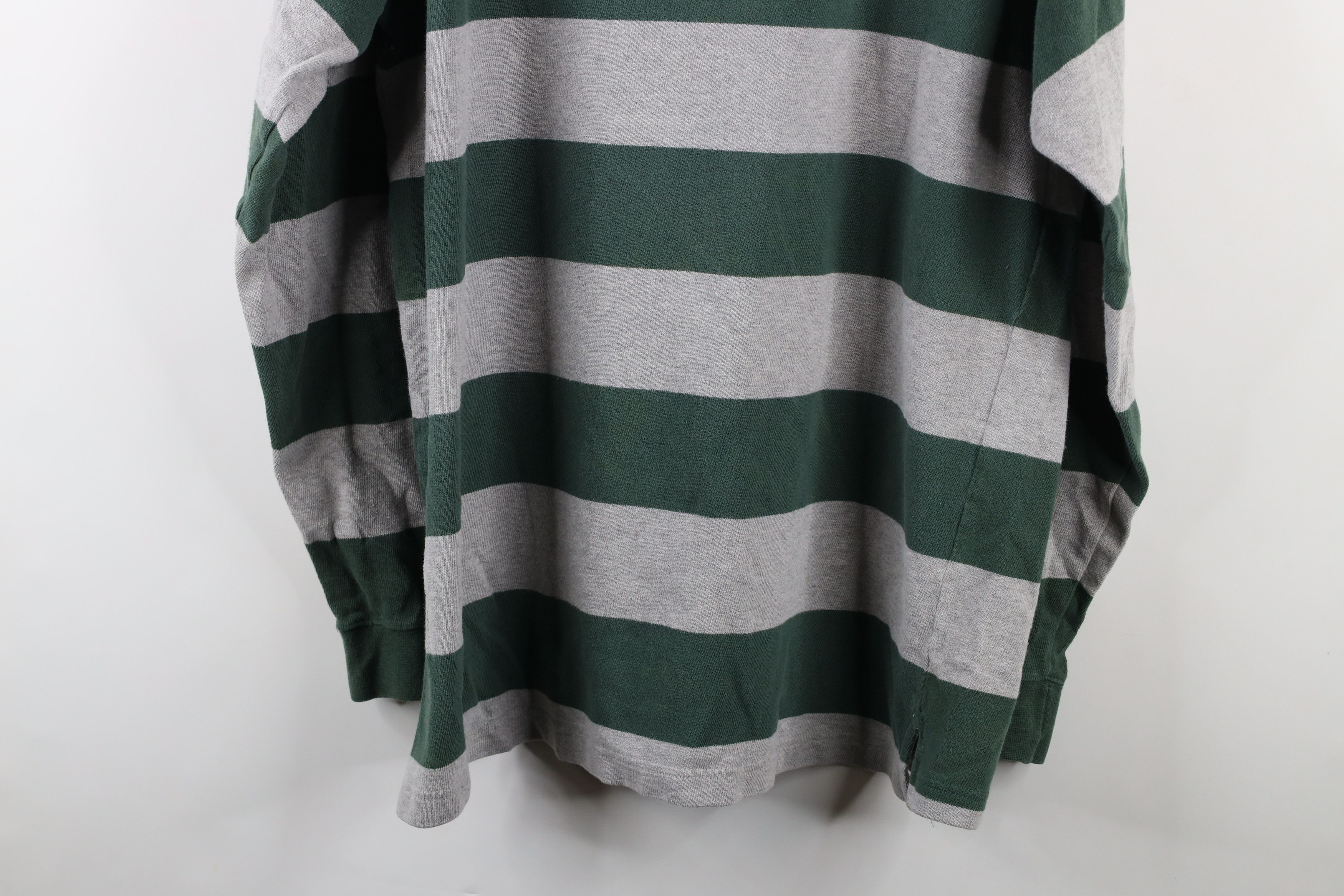 Vintage Vintage 90s Streetwear Striped Long Sleeve Rugby Polo Shirt Size US XL / EU 56 / 4 - 8 Thumbnail