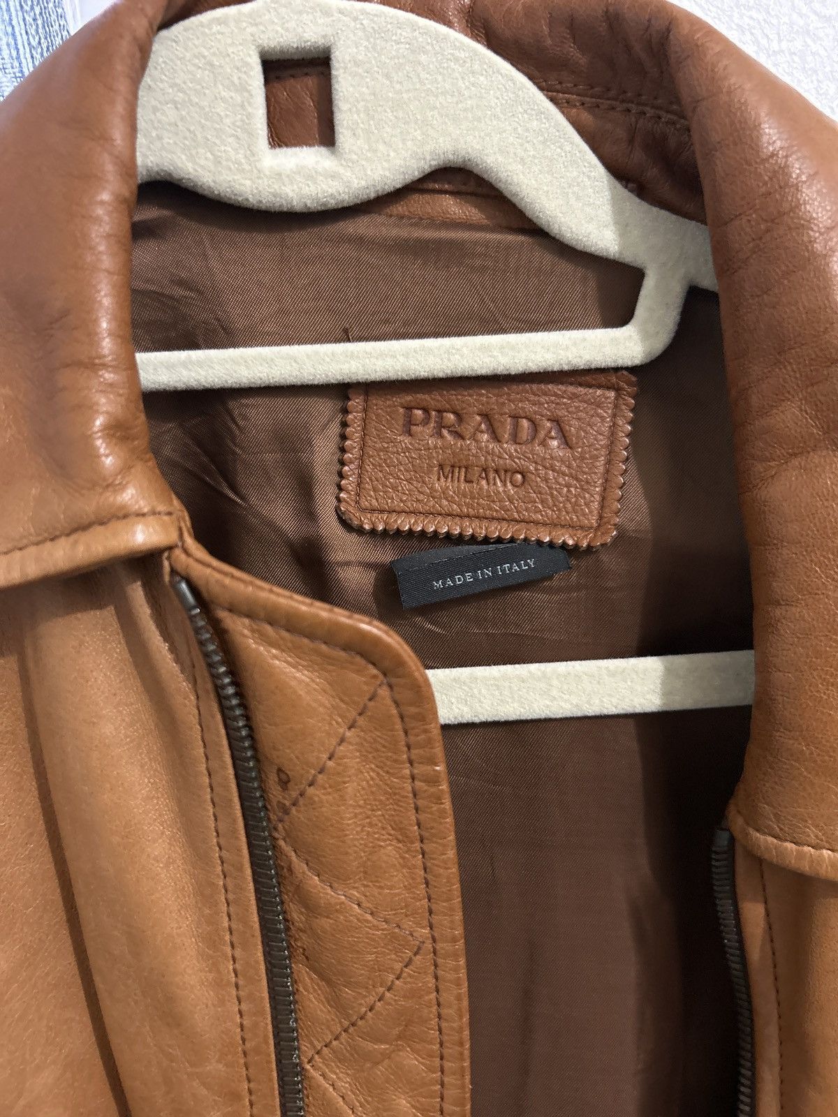 Prada Oversized nappa leather bomber jacket Size US S / EU 44-46 / 1 - 2 Thumbnail