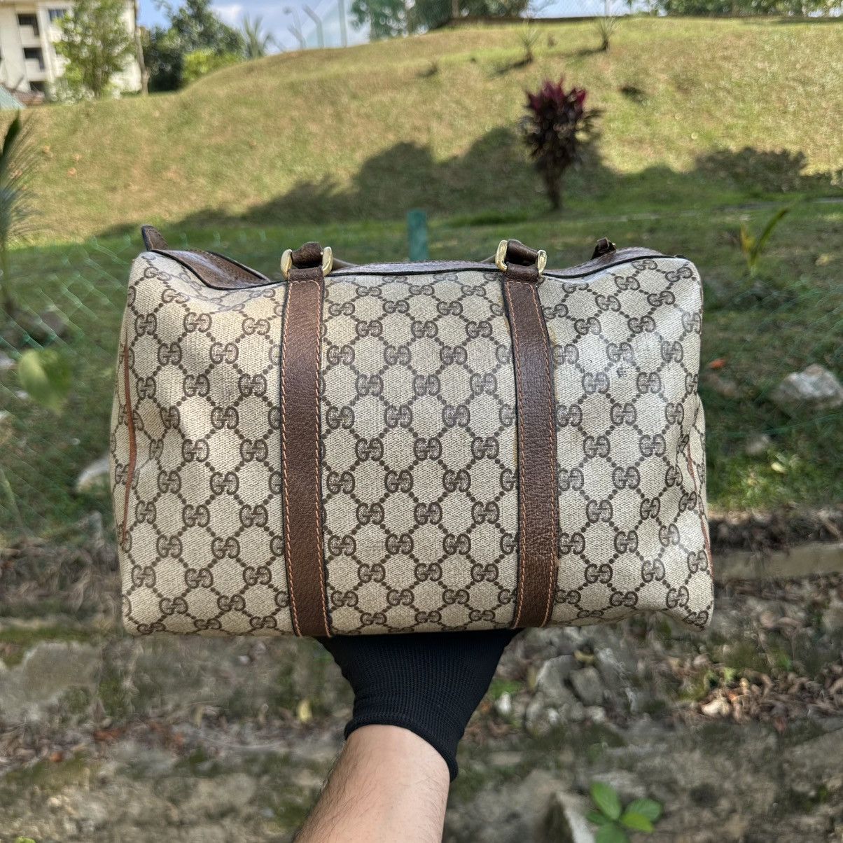 Gucci Vintage Gucci Monogram Boston Bag Canvas Shelly Line Size ONE SIZE - 5 Thumbnail