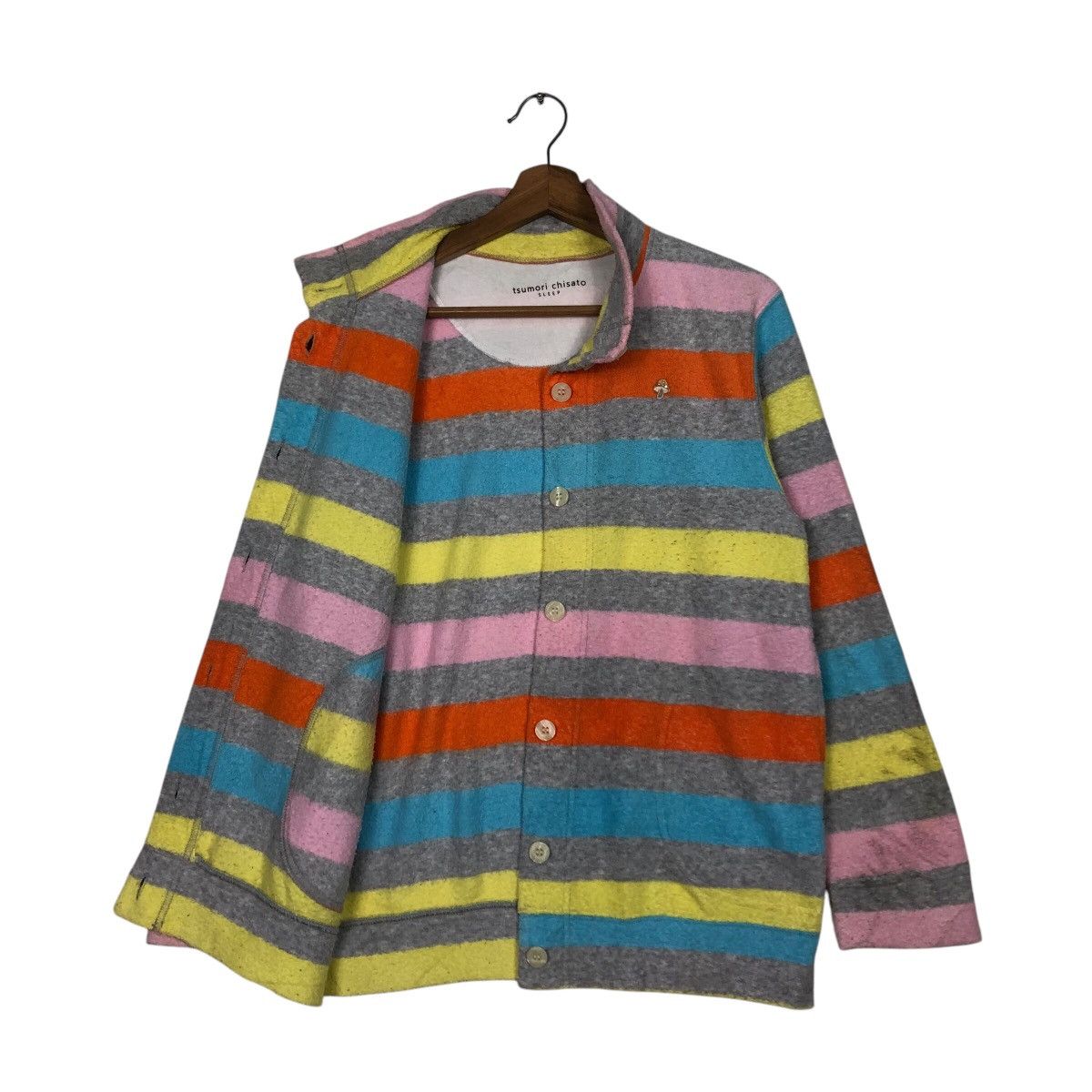 Issey Miyake 📌Vintage Striped Design Tsumori Chisato Sleep Button Wear Size M / US 6-8 / IT 42-44 - 12 Thumbnail