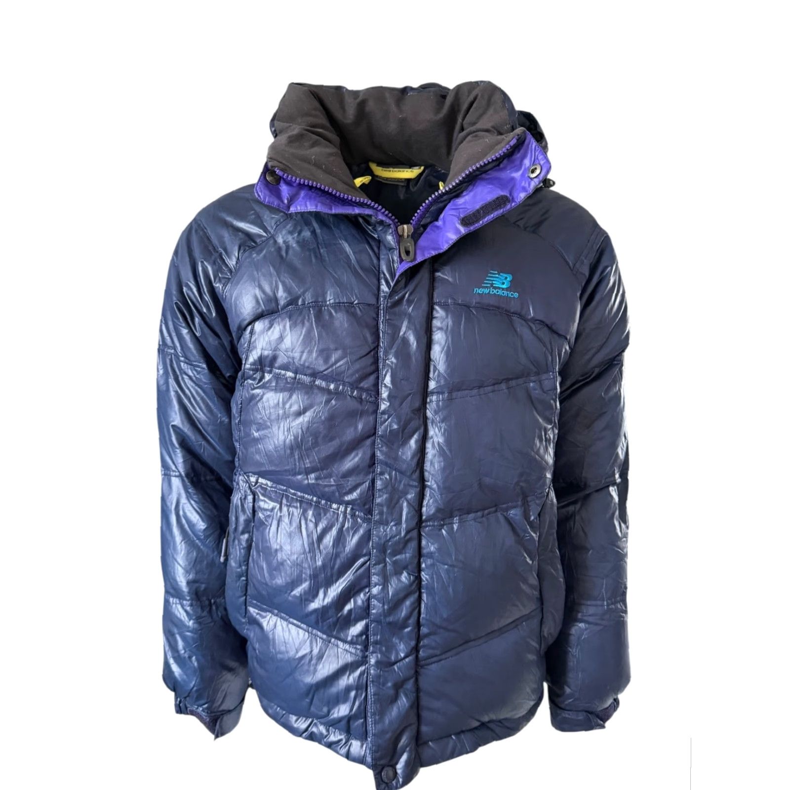 New Balance New Balance Navy Hooded Puffer Jacket L / 100 Navy Down Duck fill Hooded Mens Jacket Size US L / EU 52-54 / 3 - 2 Thumbnail