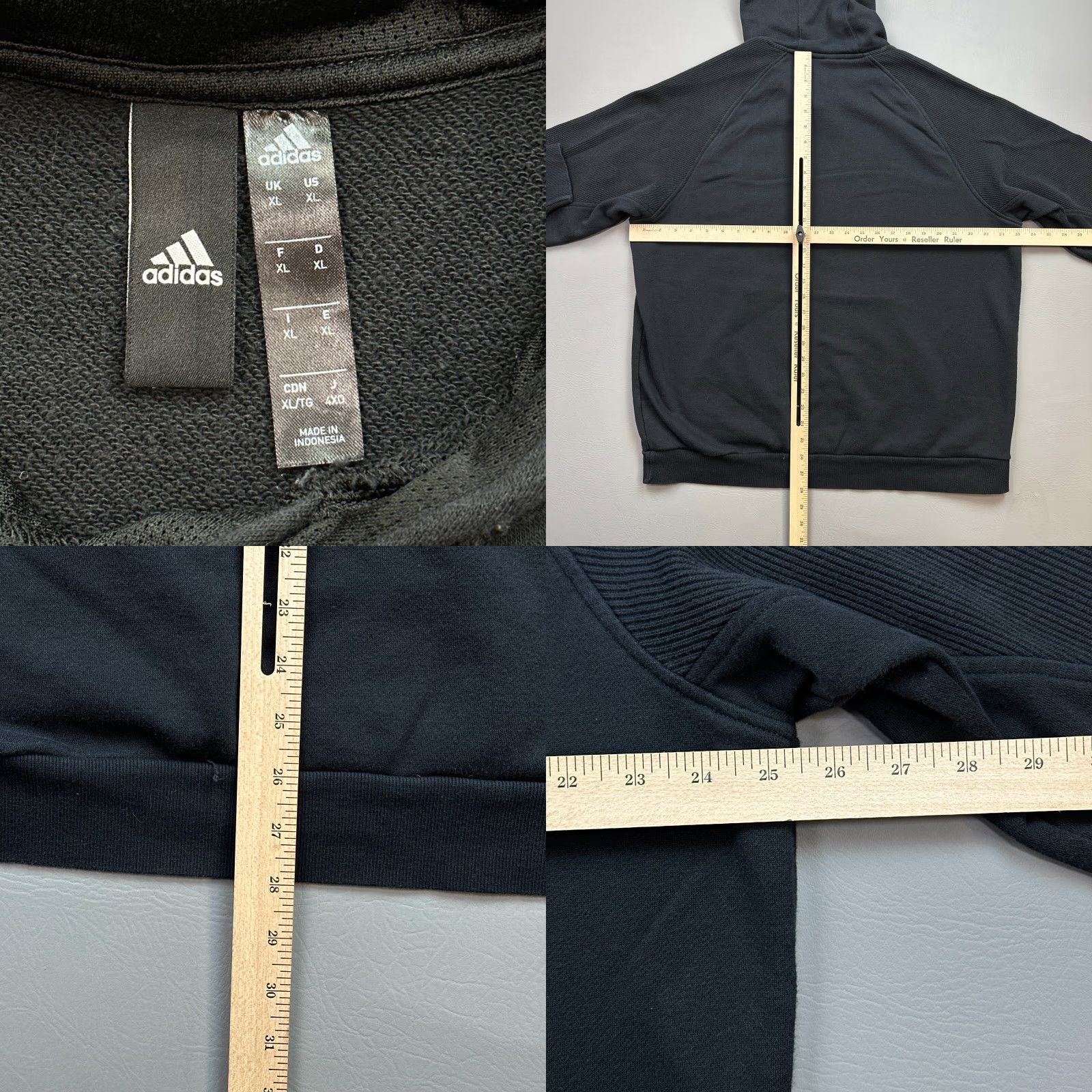 Adidas Adidas Hoodie Mens XL Black Pullover Sweatshirt Outdoor Activewear Size US XL / EU 56 / 4 - 8 Thumbnail