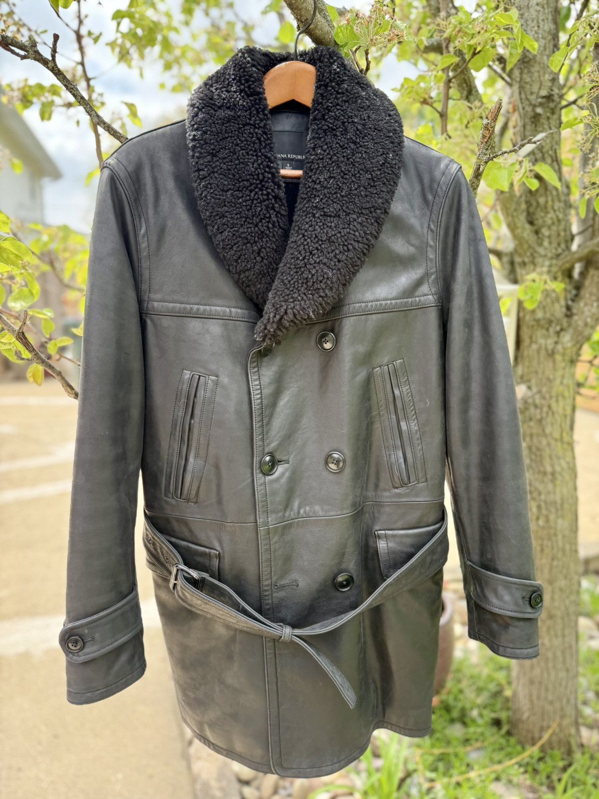 Banana Republic Banana Republic Shawl Collar cowhide leather Jacket Black S Size US S / EU 44-46 / 1 - 8 Thumbnail