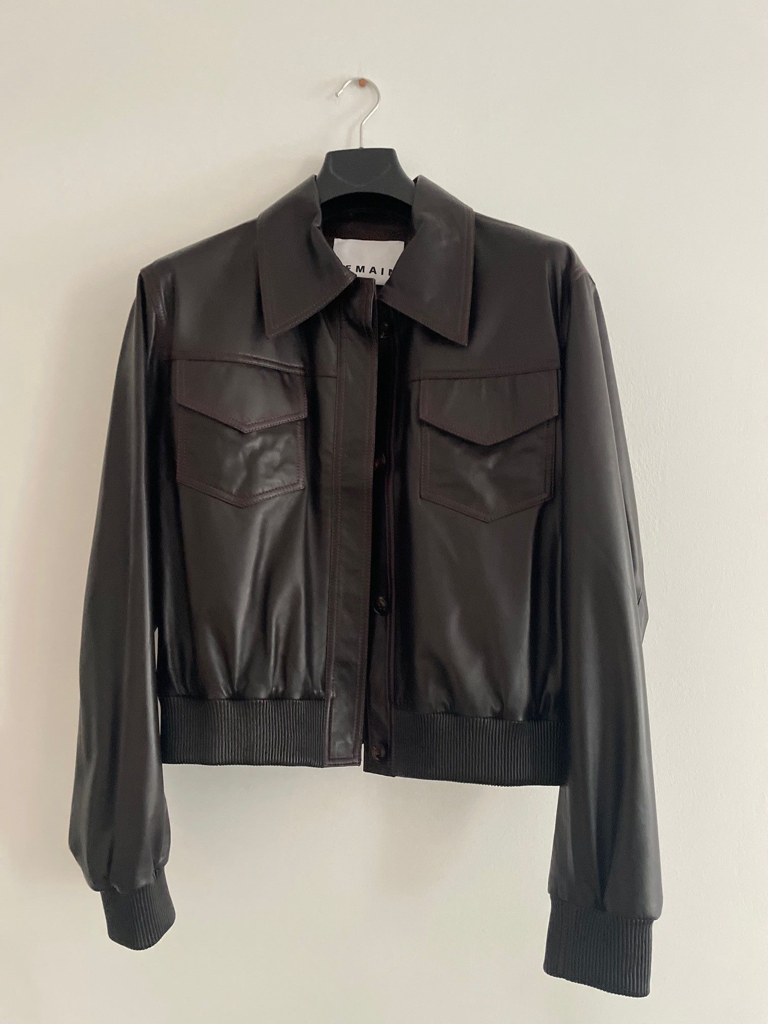 Martin Asbjorn × REMAIN Birger Christensen Remain by Martin Asbjorn small leather bomber jacket 42 L Size M / US 6-8 / IT 42-44 - 3 Thumbnail