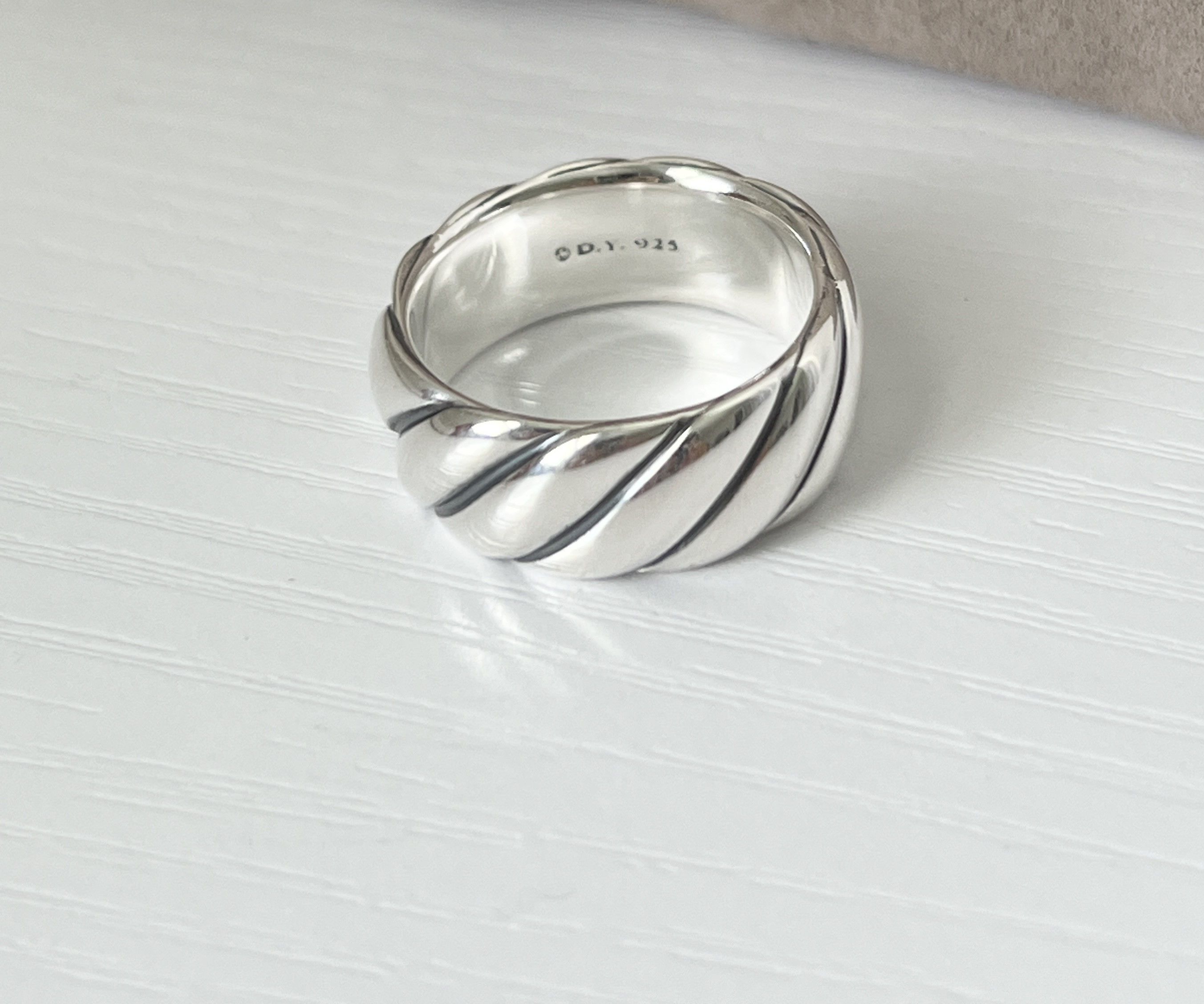 David Yurman david yurman cable band ring sterling silver size 8US Size ONE SIZE - 4 Thumbnail