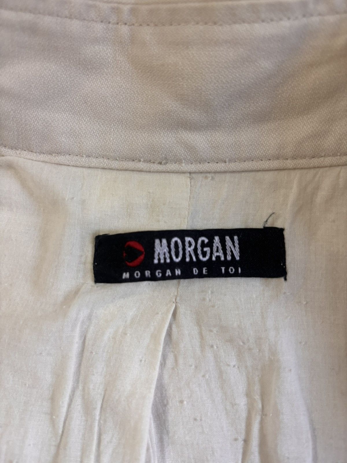 Morgan De Toi Rare Morgan de Toi White Denim jacket with Gold 1982 print Size M / US 6-8 / IT 42-44 - 3 Thumbnail