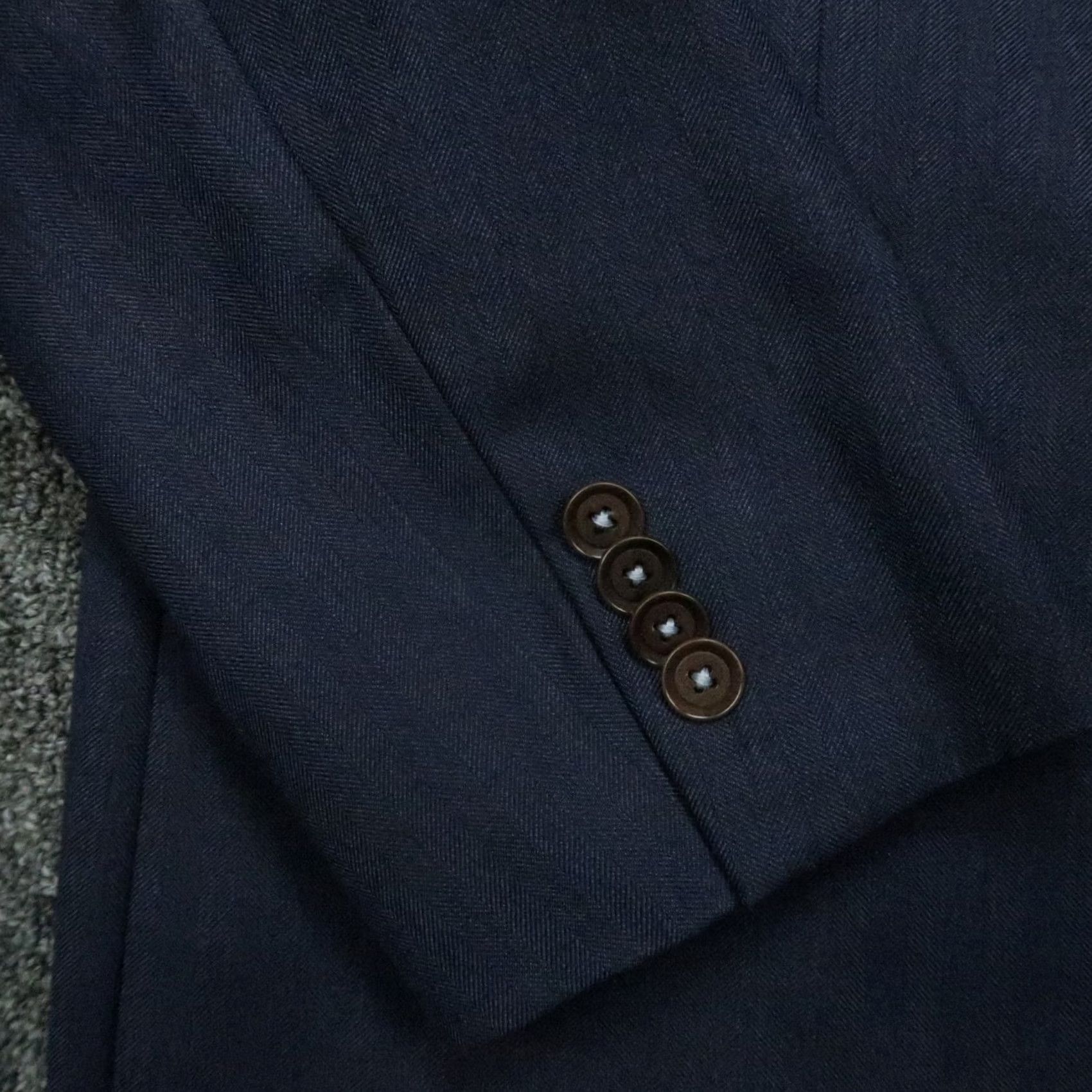 Hugo Boss HUGO BOSS Blazer Men 44R Blue Wool Lanificio Tesse Biella Suit Jacket Coat Jacket/Coat Blue Wool Solid Notch 2 Button Double-Vented Regular 44R Mens Size 44R - 4 Thumbnail
