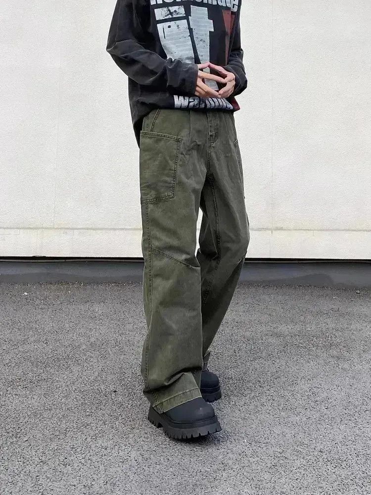 Japanese Brand Retro loose fitting straight leg casual pants Size US 32 / EU 48 - 2 Thumbnail