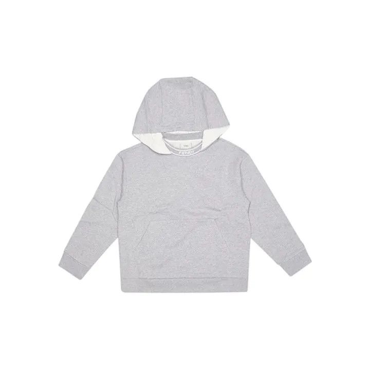 Fendi Fendi Gray Logo Hoodie for Boys 0079 Size US M / EU 48-50 / 2 - 1 Thumbnail