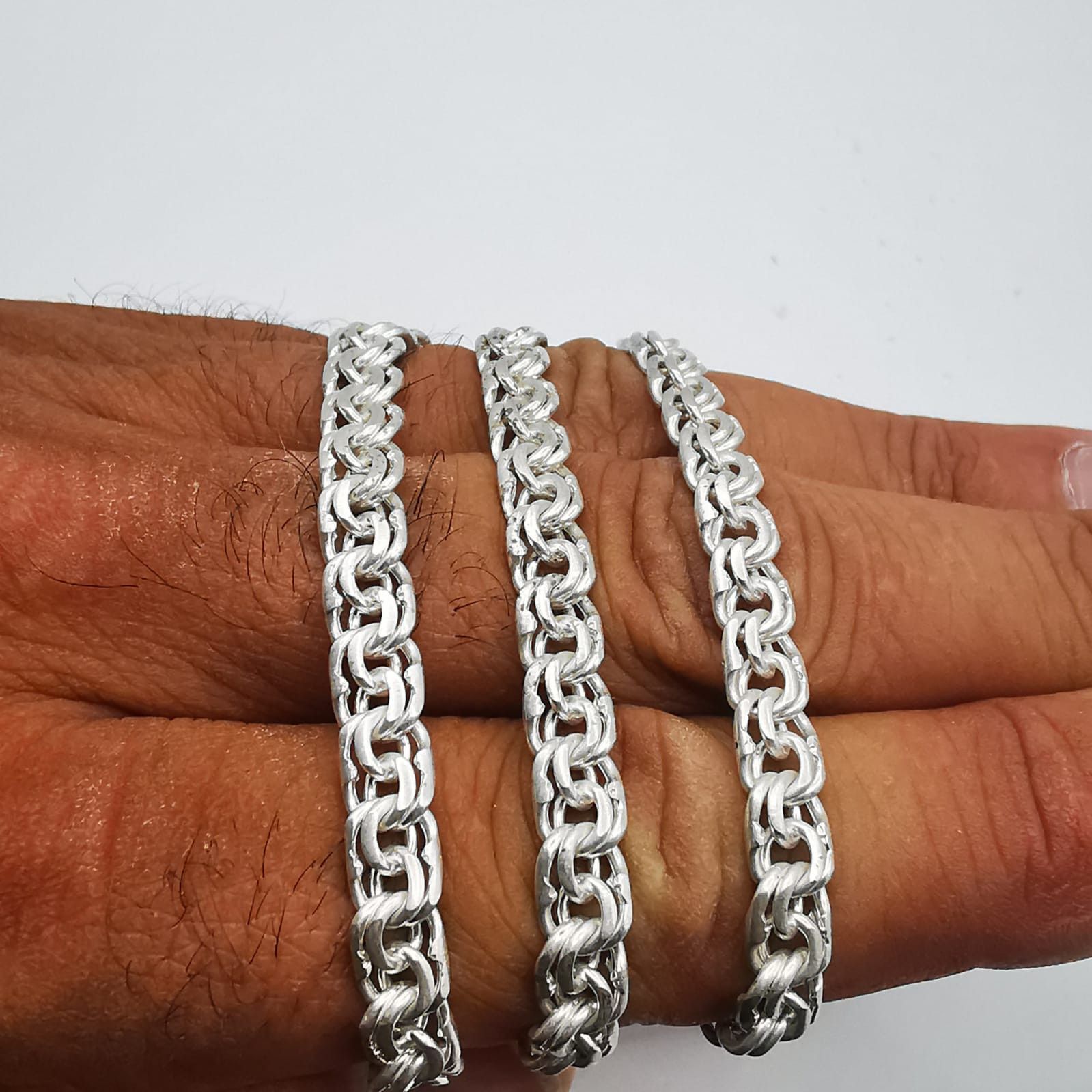 Sterling Silver Vintage Jewelry Chain, 925 Sterling Silver, Signed 32,91g Size ONE SIZE - 5 Thumbnail