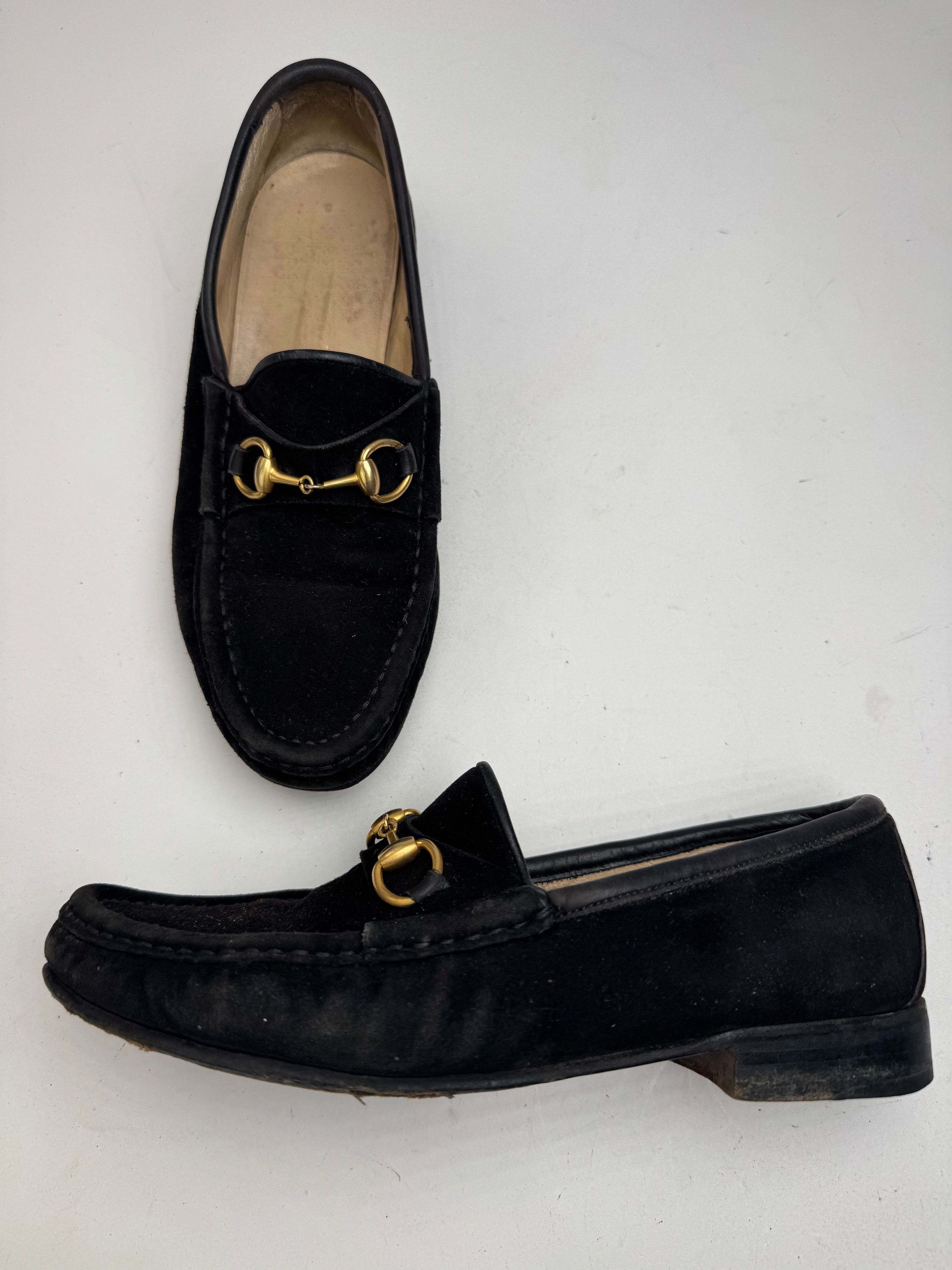 Gucci Vintage Horsebit Loafer suede black EU35,5 Size US 4 / IT 34 - 1 Thumbnail
