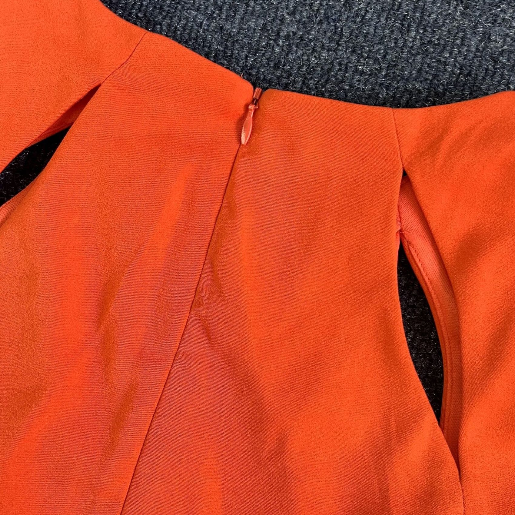 Vintage Cameo Dress Womens Small Orange Cutout Cap Sleeve Sheath Mini Party Cocktail Size S / US 4 / IT 40 - 5 Thumbnail