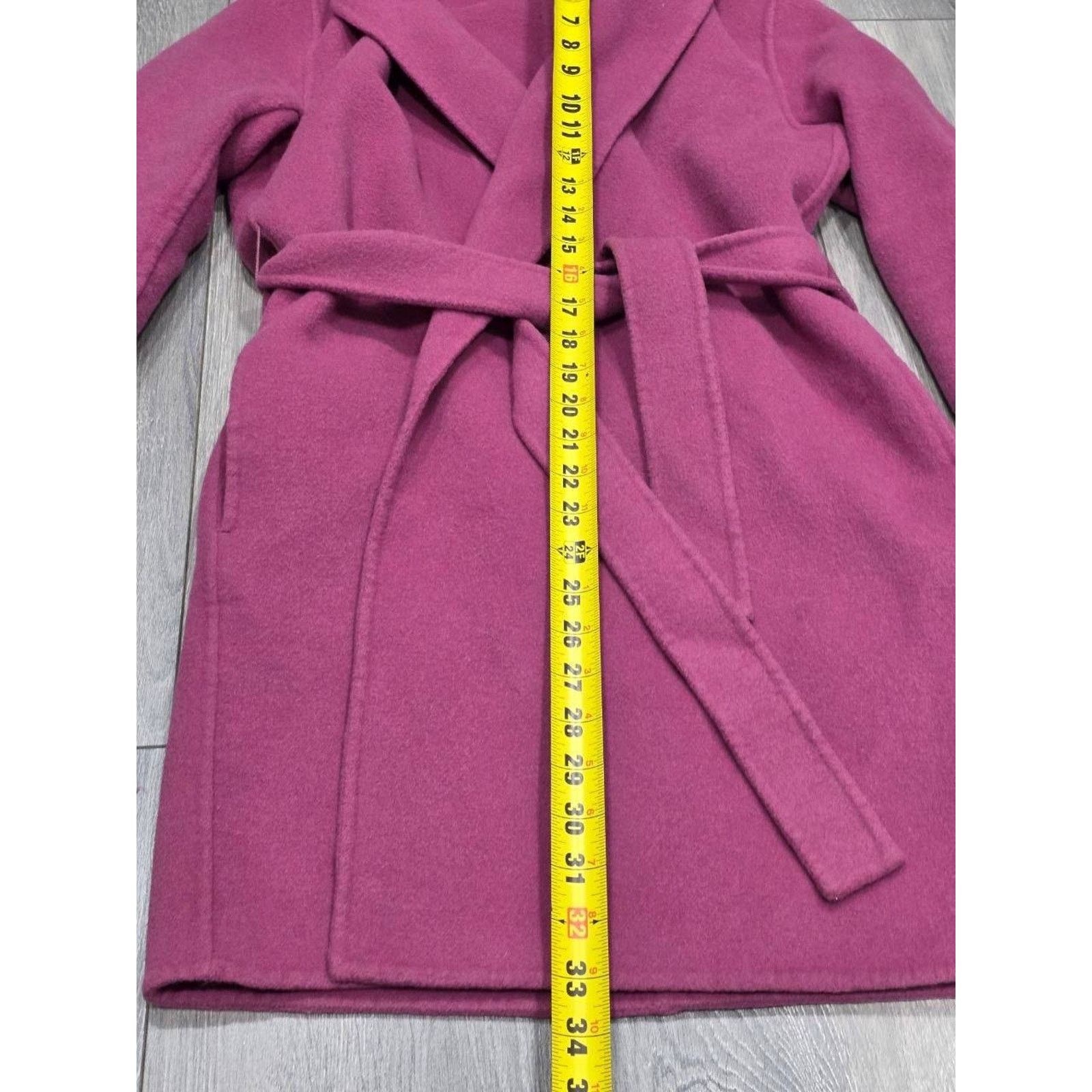 Massimo Dutti Mossimo Dutti wool women's coat with Purple Medium A003603 Size M / US 6-8 / IT 42-44 - 3 Thumbnail