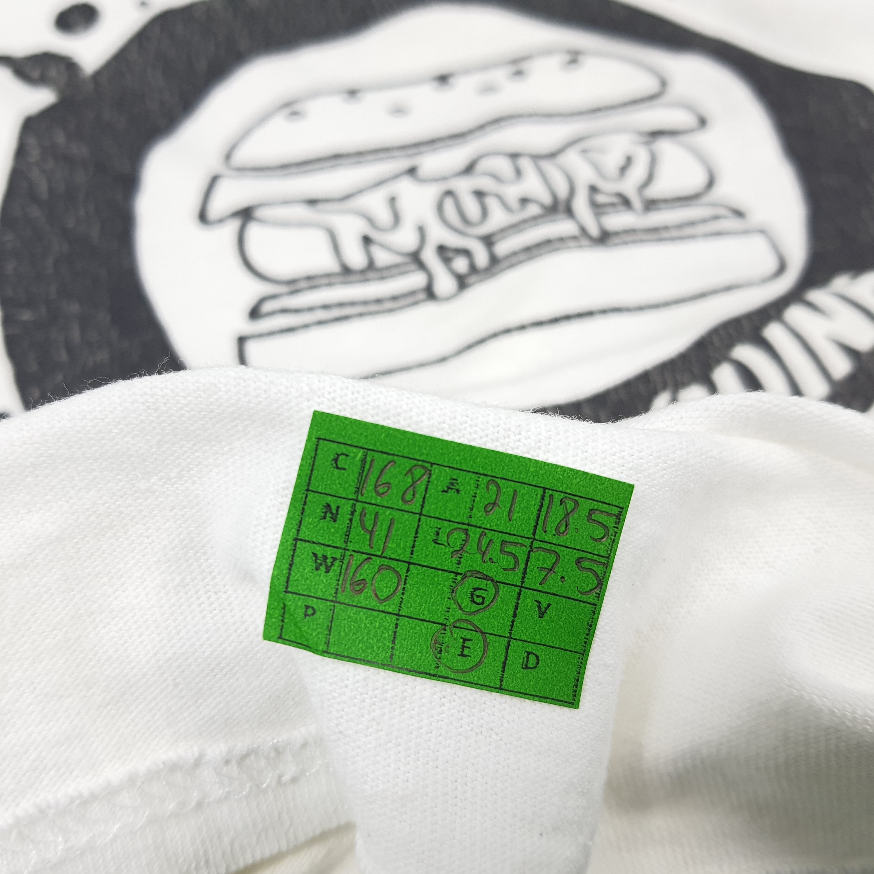 Japanese Brand × Vintage Vintage Number Nine Denim Hamburger Streetwear T-shirt Size L / US 10 / IT 46 - 9 Thumbnail