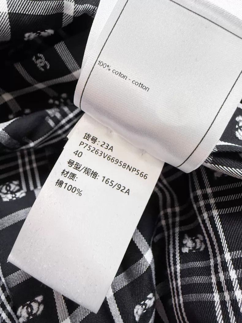 Chanel Chanel Black and white plaid full-print logo flared sleeve Size S / US 4 / IT 40 - 6 Thumbnail