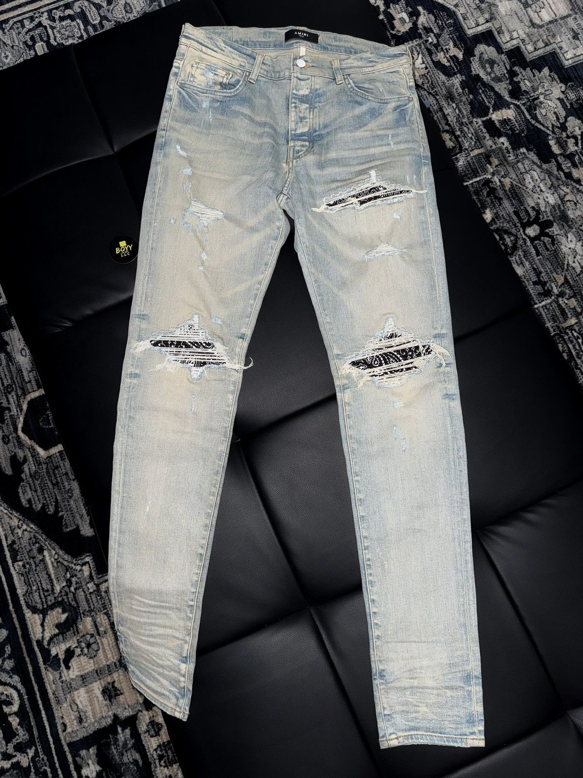 Amiri Amiri bandana denim patch mx1 jeans Size US 33 - 1 Thumbnail