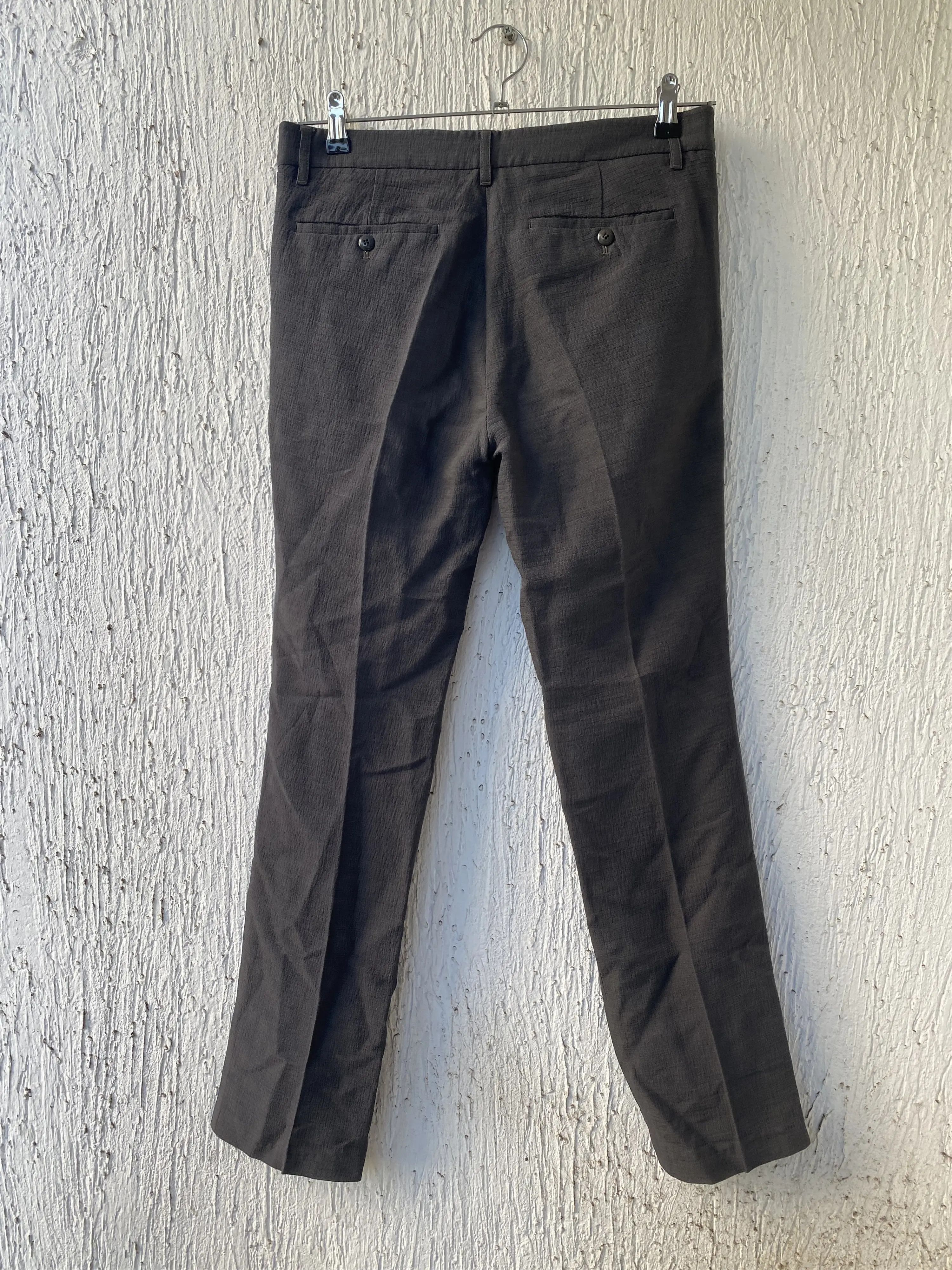 Rick Owens straight wool blend petrol pant Size US 32 / EU 48 - 3 Thumbnail