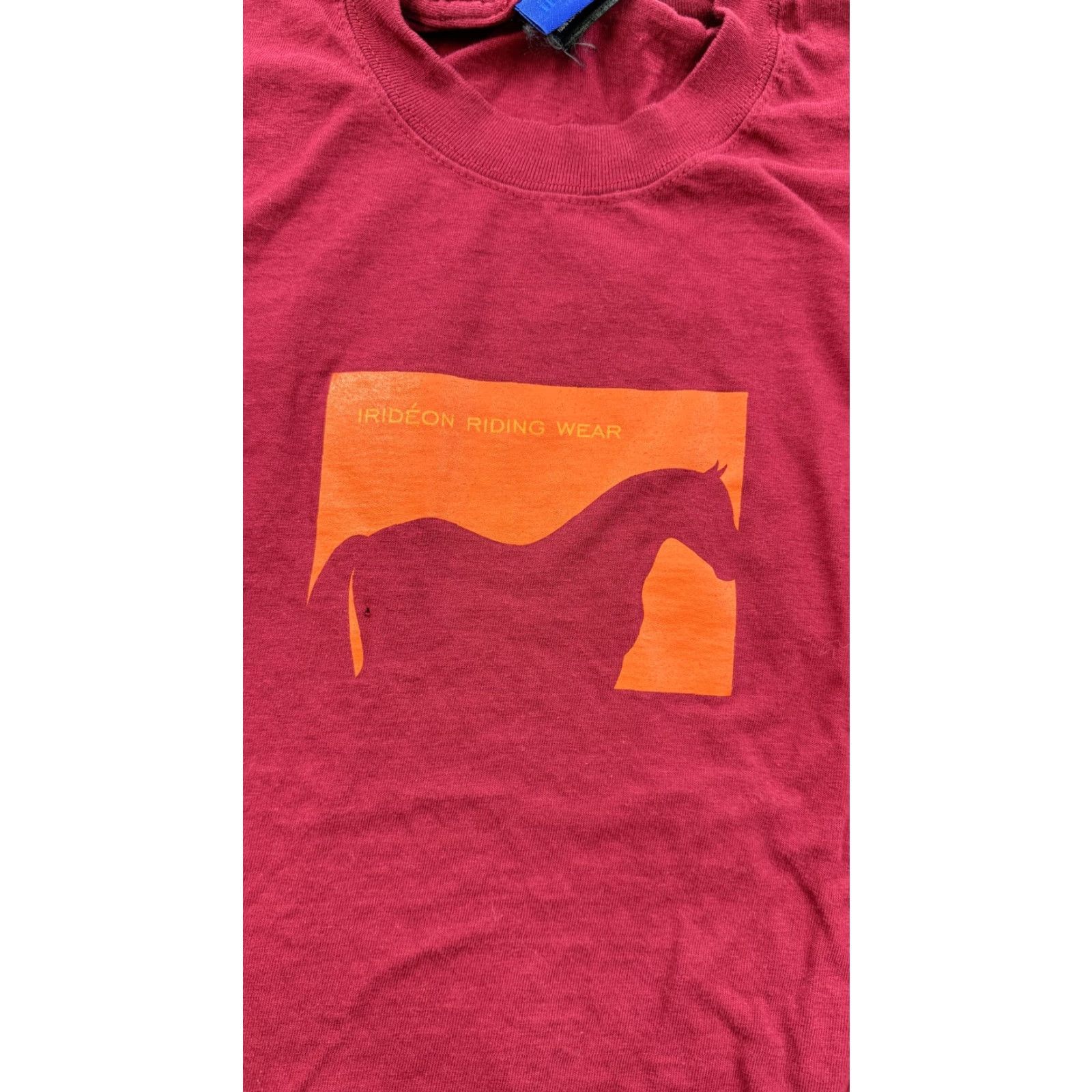 Vintage Irideon Riding Wear Shirt Womens Small Red Horse Graphic Long Sleeve Equestrian Size S / US 4 / IT 40 - 2 Thumbnail