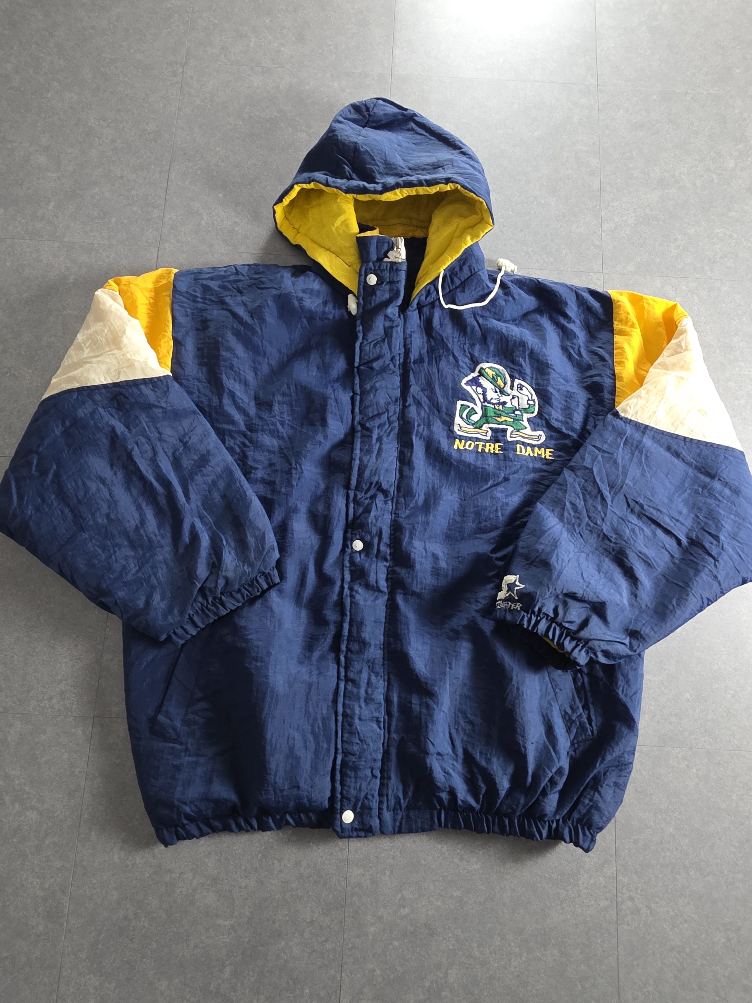 Starter Starter Notre Dame Fighting Irish Zipper Jacket Vintage 90s Size US M / EU 48-50 / 2 - 2 Thumbnail