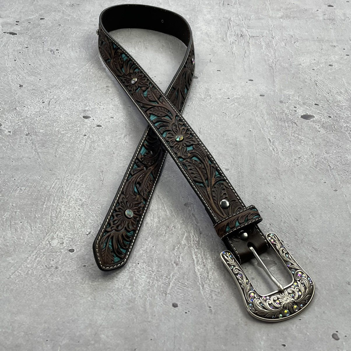 Ariat × Japanese Brand Hype Ariat brown leather belt style hysteric glamour y2k Size ONE SIZE - 1 Thumbnail