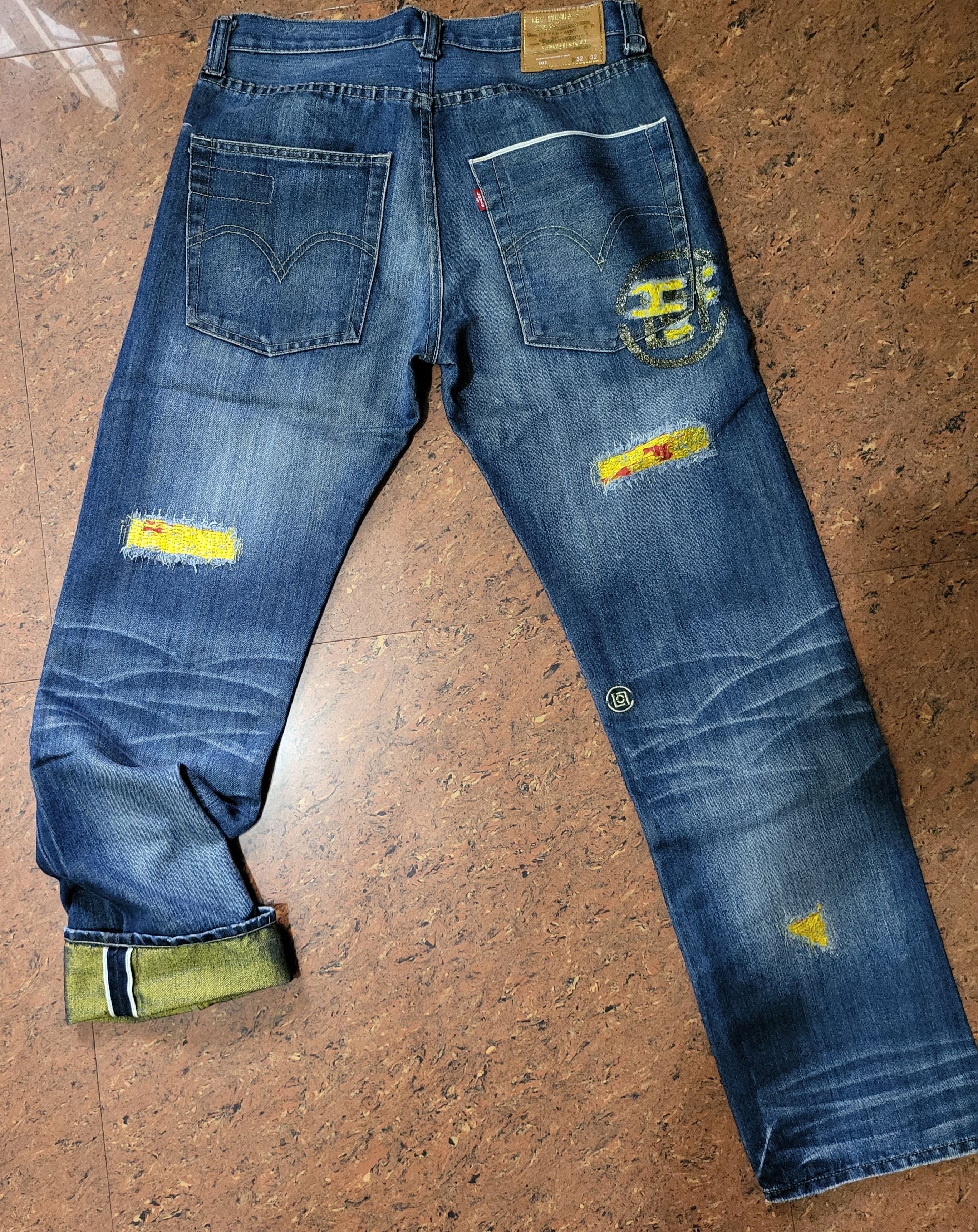 CLOT × Kazuki Kuraishi × Levi's CLOT x KAZUKI x LEVIS GOLD KZKLOT 505 DENIM Size US 32 / EU 48 - 18 Thumbnail