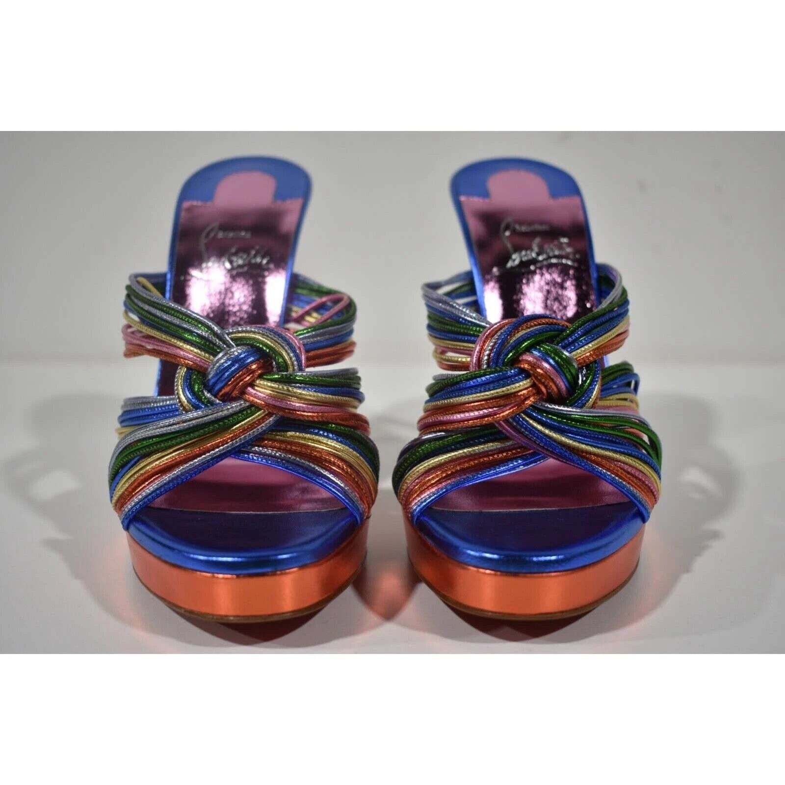 Christian Louboutin Multitaski Alta 120 Multi Backless Sandal Heel Pump 37.5 Size US 7.5 / IT 37.5 - 5 Thumbnail