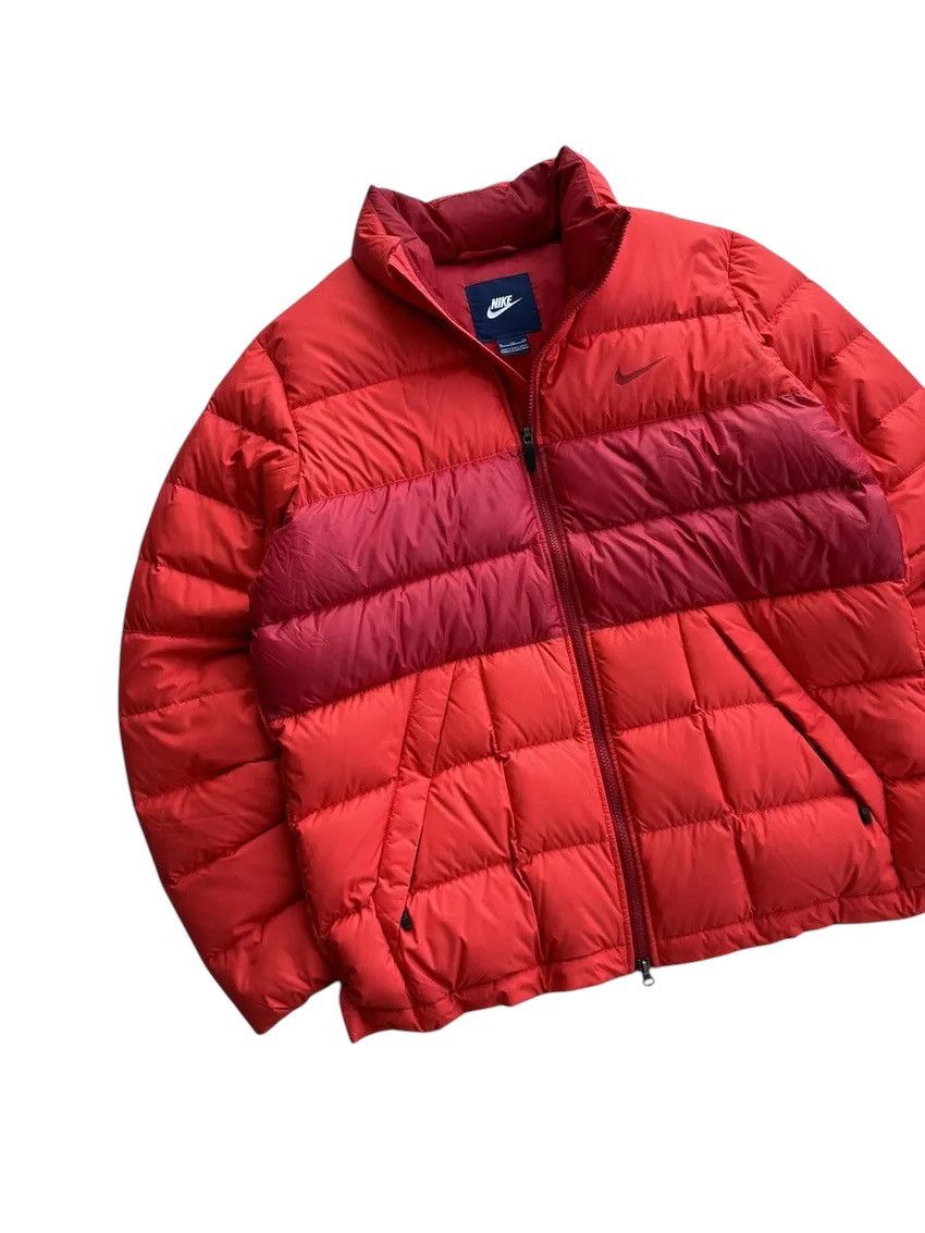 Nike × Vintage Vintage Nike Y2K Red Puffer Jacket Size US XL / EU 56 / 4 - 3 Thumbnail