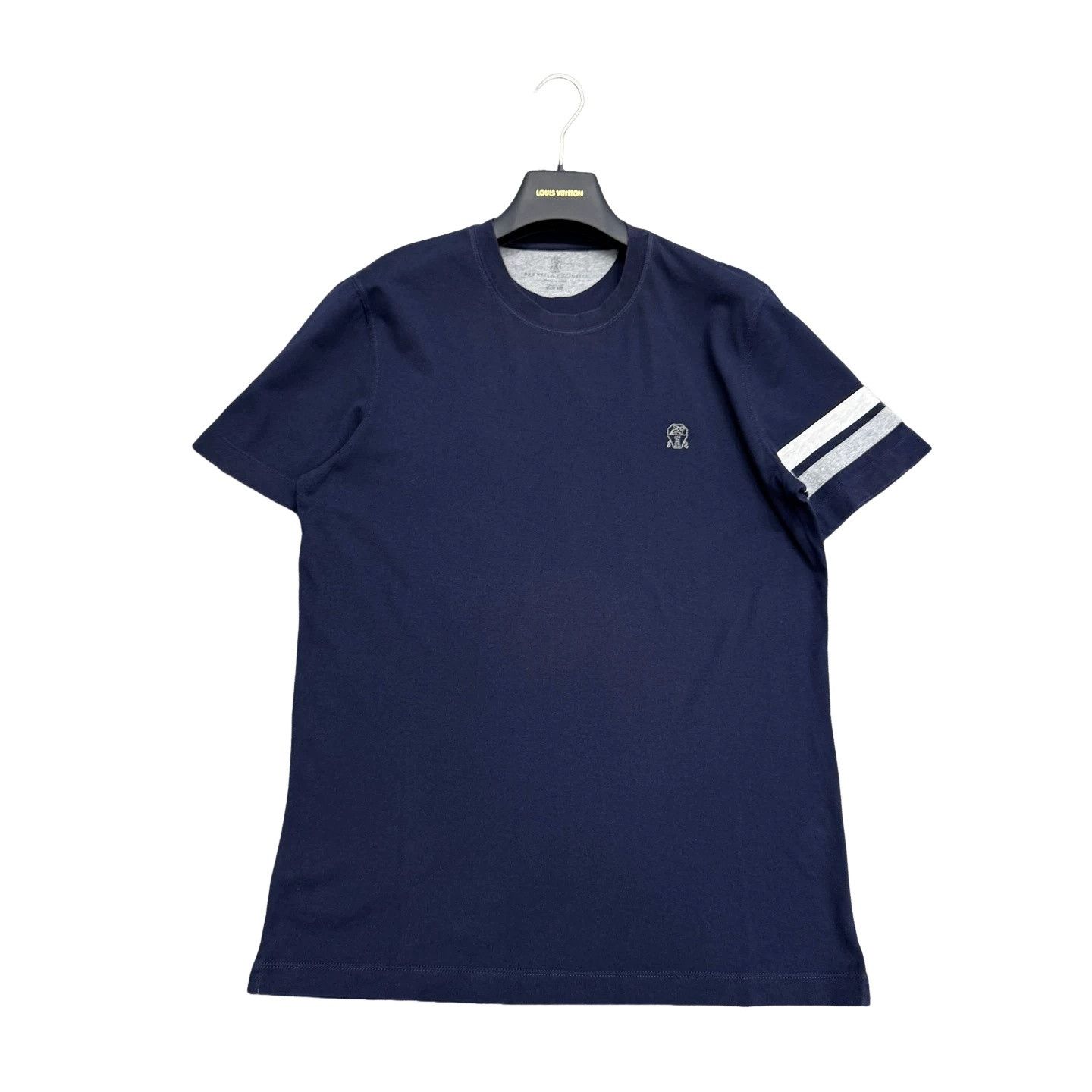 Brunello Cucinelli Brunello Cucinelli Striped Sleeve T-Shirt Size S Size US S / EU 44-46 / 1 - 1 Thumbnail